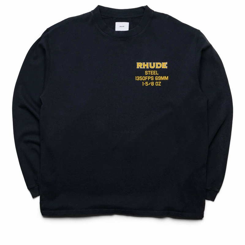 Rhude Steel L/S Tee - Vintage Black