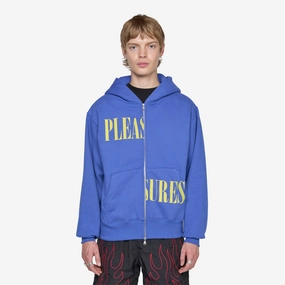 Split Zip Hoodie Blue