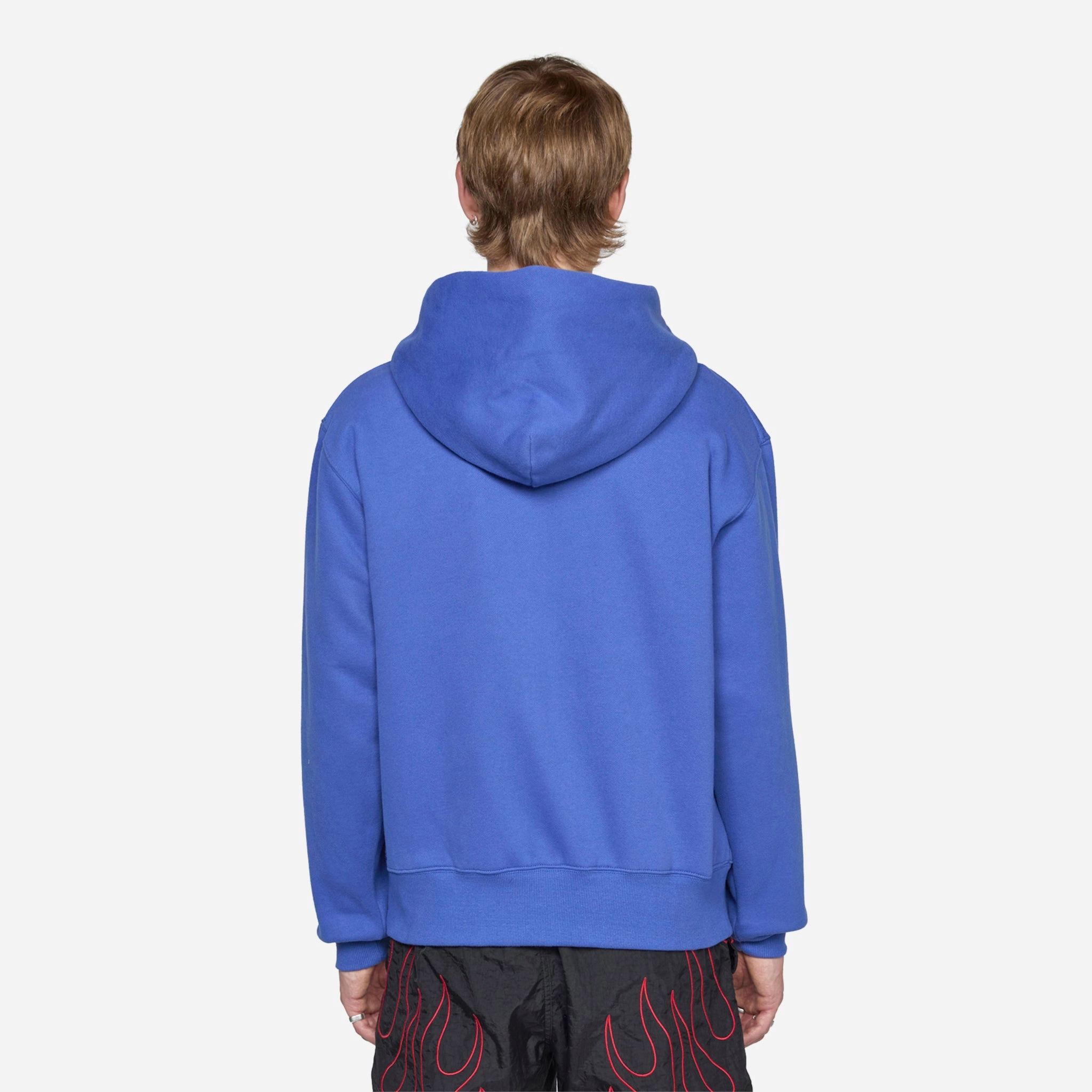 Split Zip Hoodie Blue