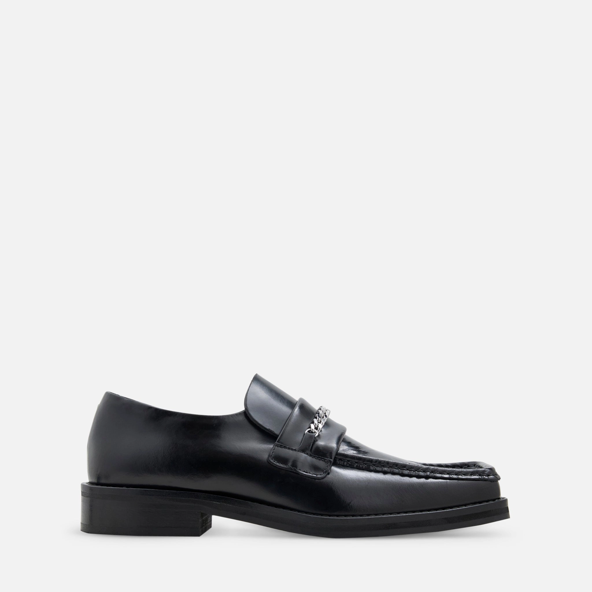 Square Toe Loafer Black