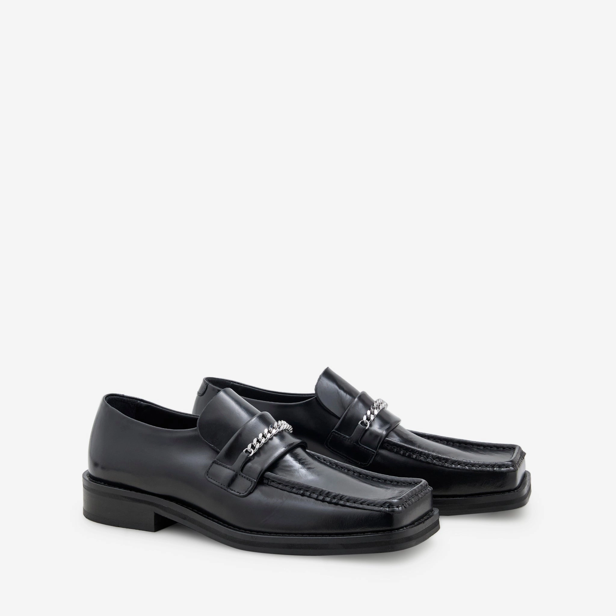 Square Toe Loafer Black