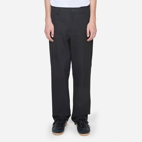 Straight Leg Canvas Trousers Anthracite Black