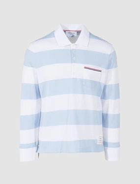 STRIPED POCKET LONG SLEEVE RUGBY SHIRT