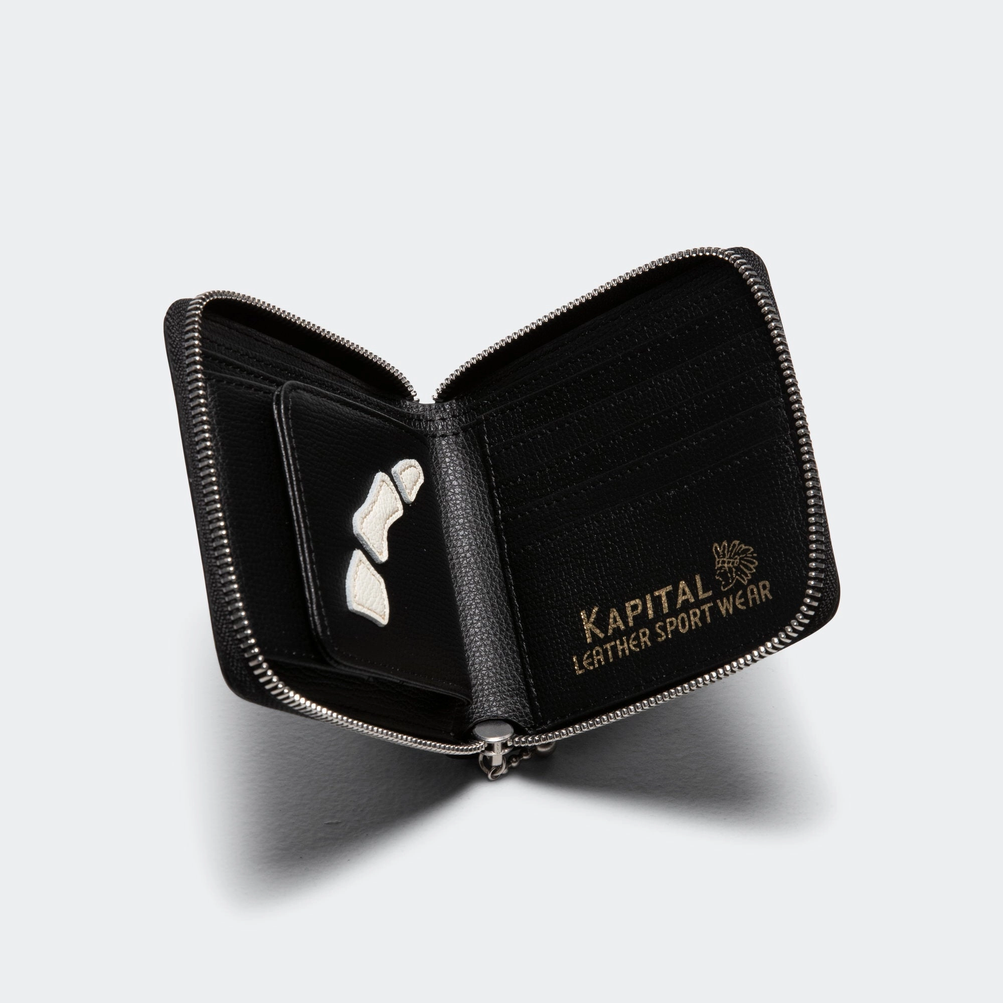 THUMB-UP BONE BAND ZIP Wallet - Black