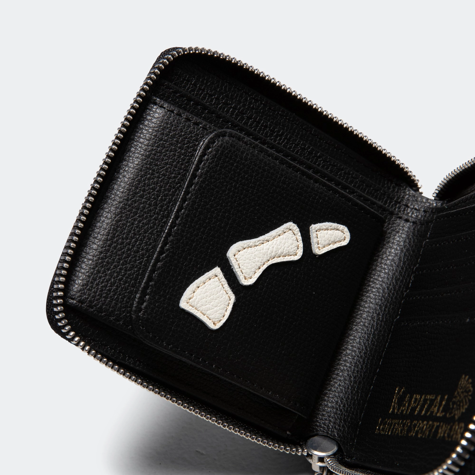 THUMB-UP BONE BAND ZIP Wallet - Black