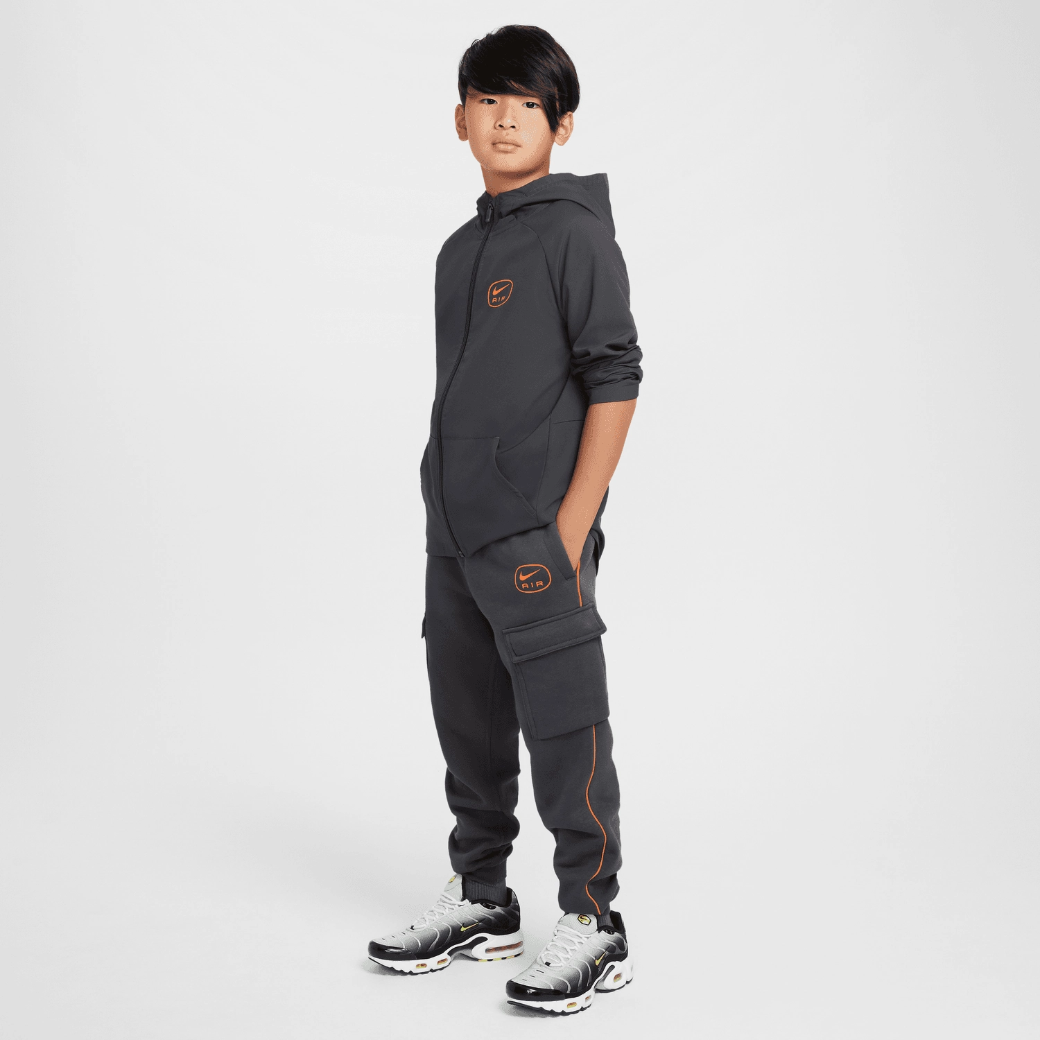 Veste Nike Swoosh Air Junior - Noir/Orange
