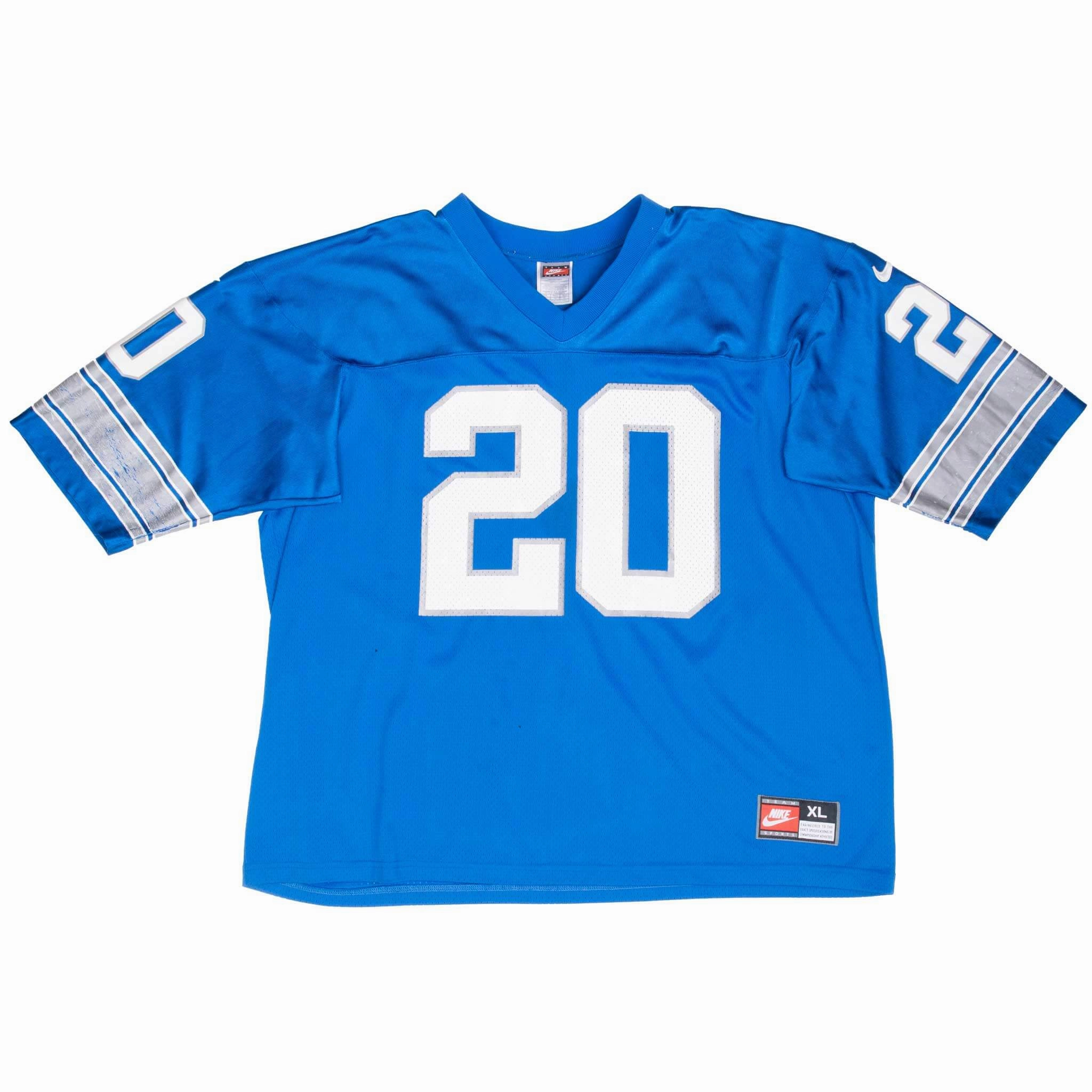 VINTAGE NFL DETROIT LION B SANDERS JERSEY 1990S XL