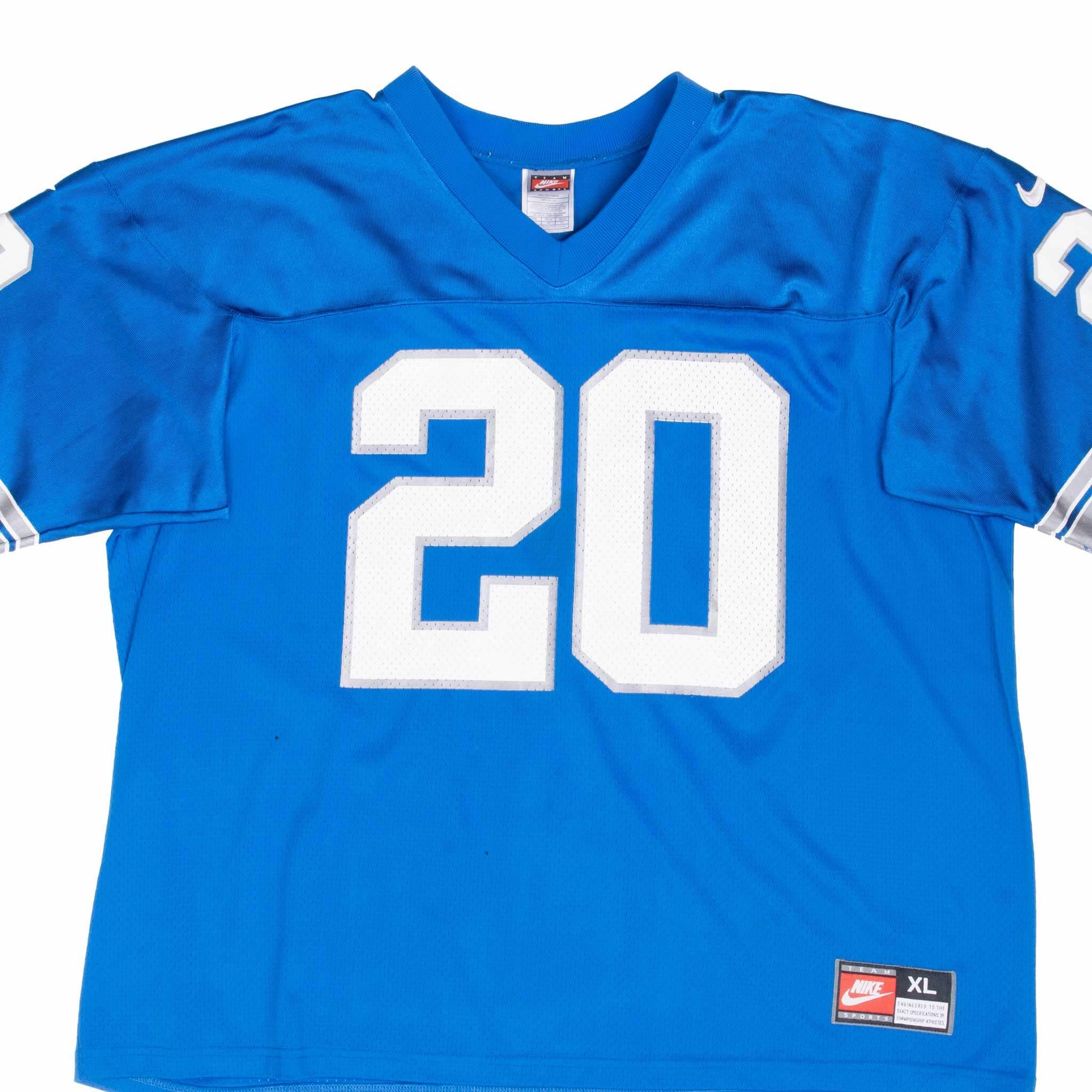 VINTAGE NFL DETROIT LION B SANDERS JERSEY 1990S XL