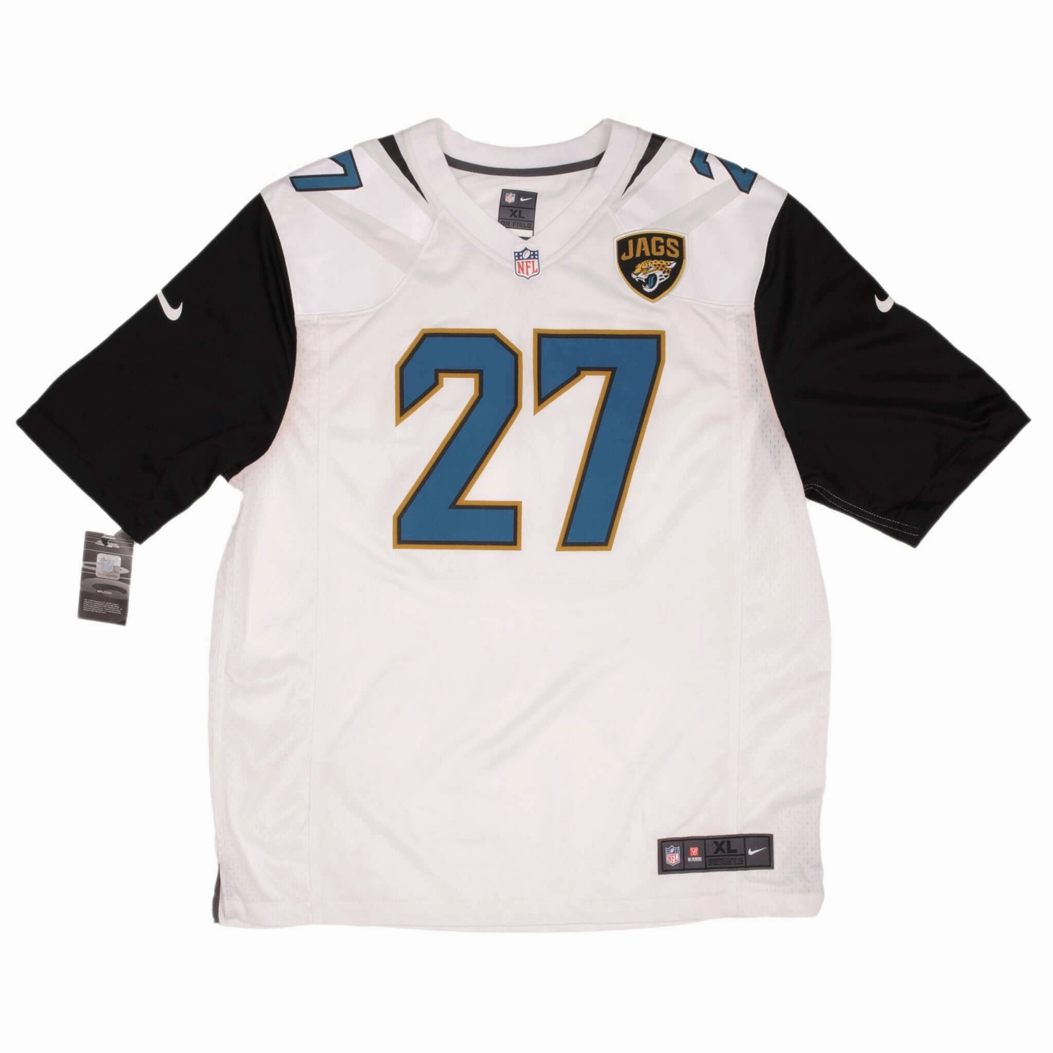 VINTAGE NFL JACKSONVILLE JAGUARS FOURNETTE #27 NIKE JERSEY SIZE XL DEADSTOCK