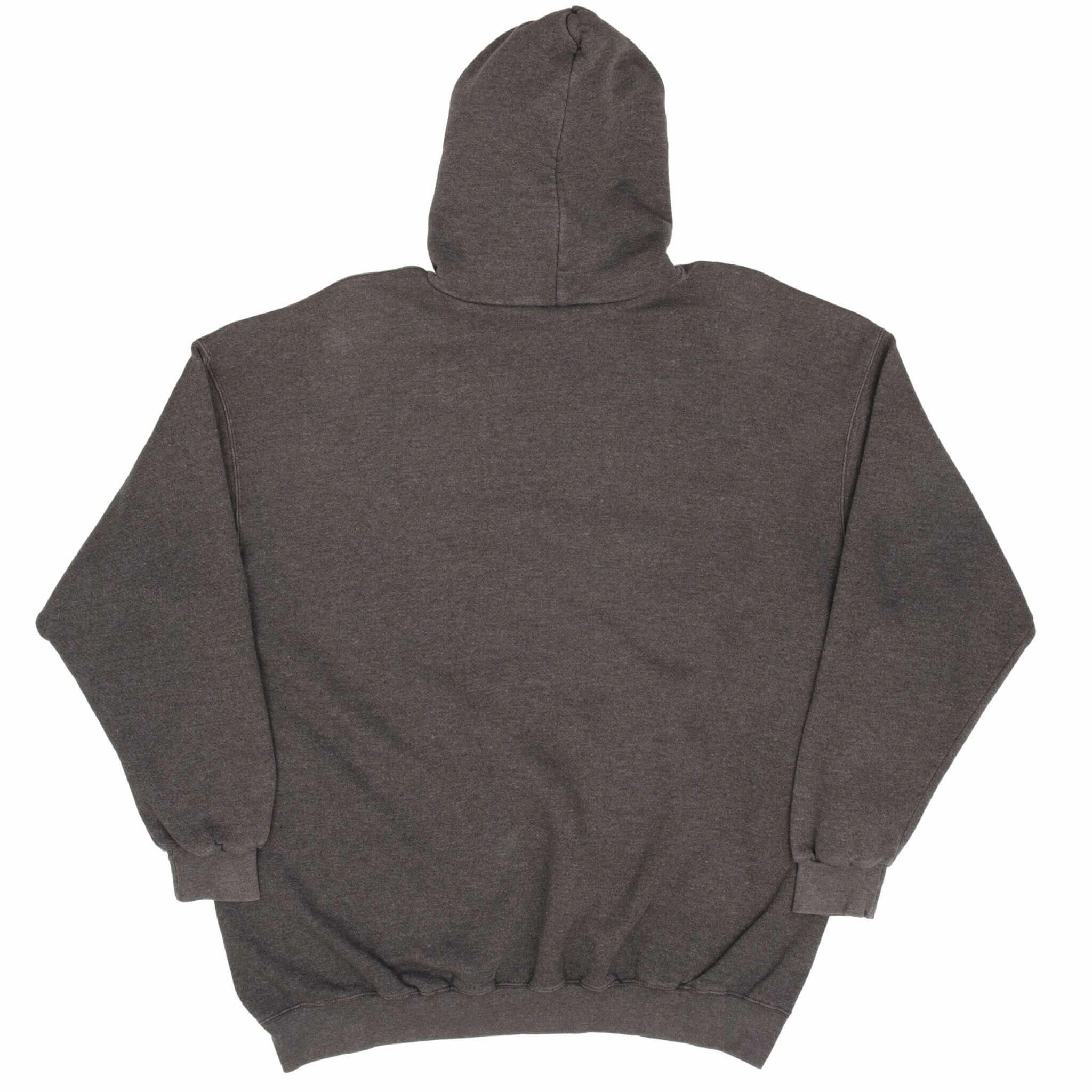 VINTAGE NIKE ATHLETICS DARK GREY HOODIE SWEATSHIRT 1990S SIZE 2XL MADE IN USA