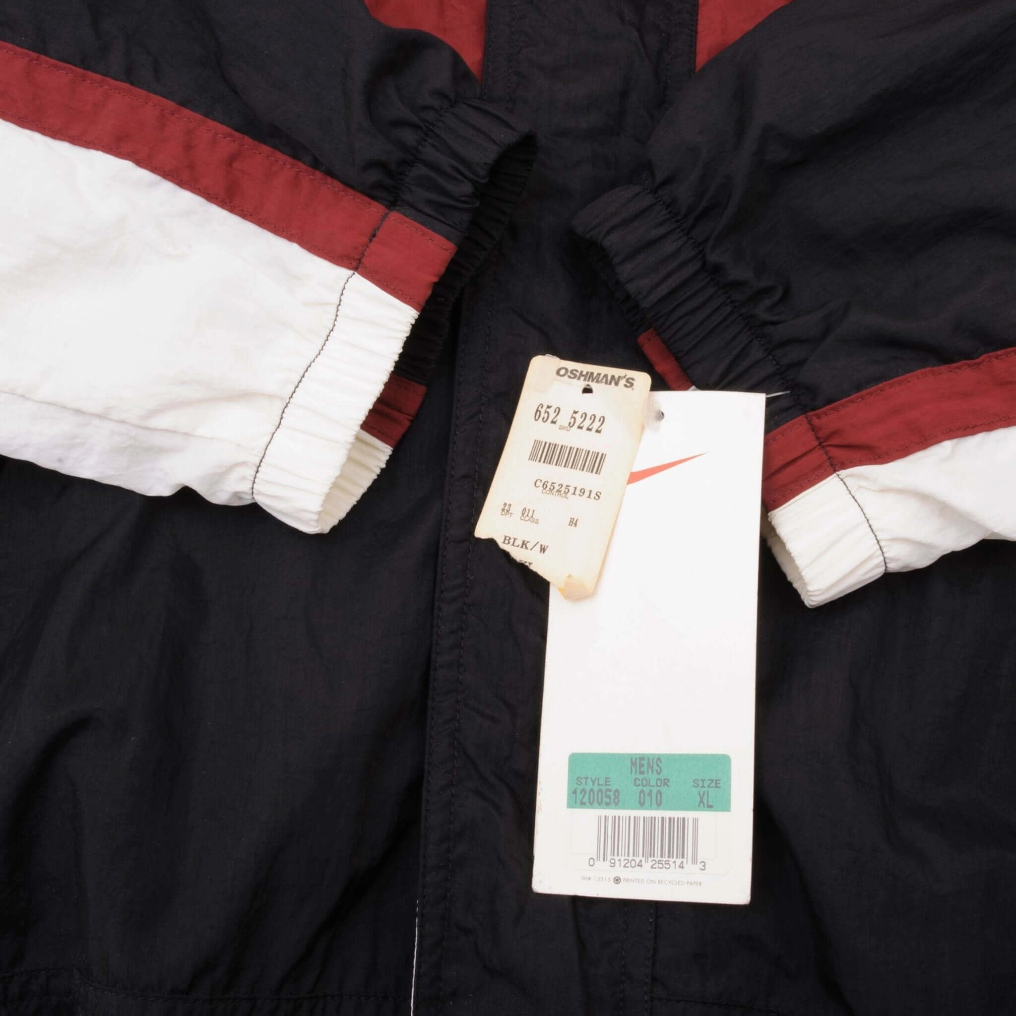 VINTAGE NIKE BIG SWOOSH WINDBREAKER JACKET 1990s SIZE XL DEADSTOCK