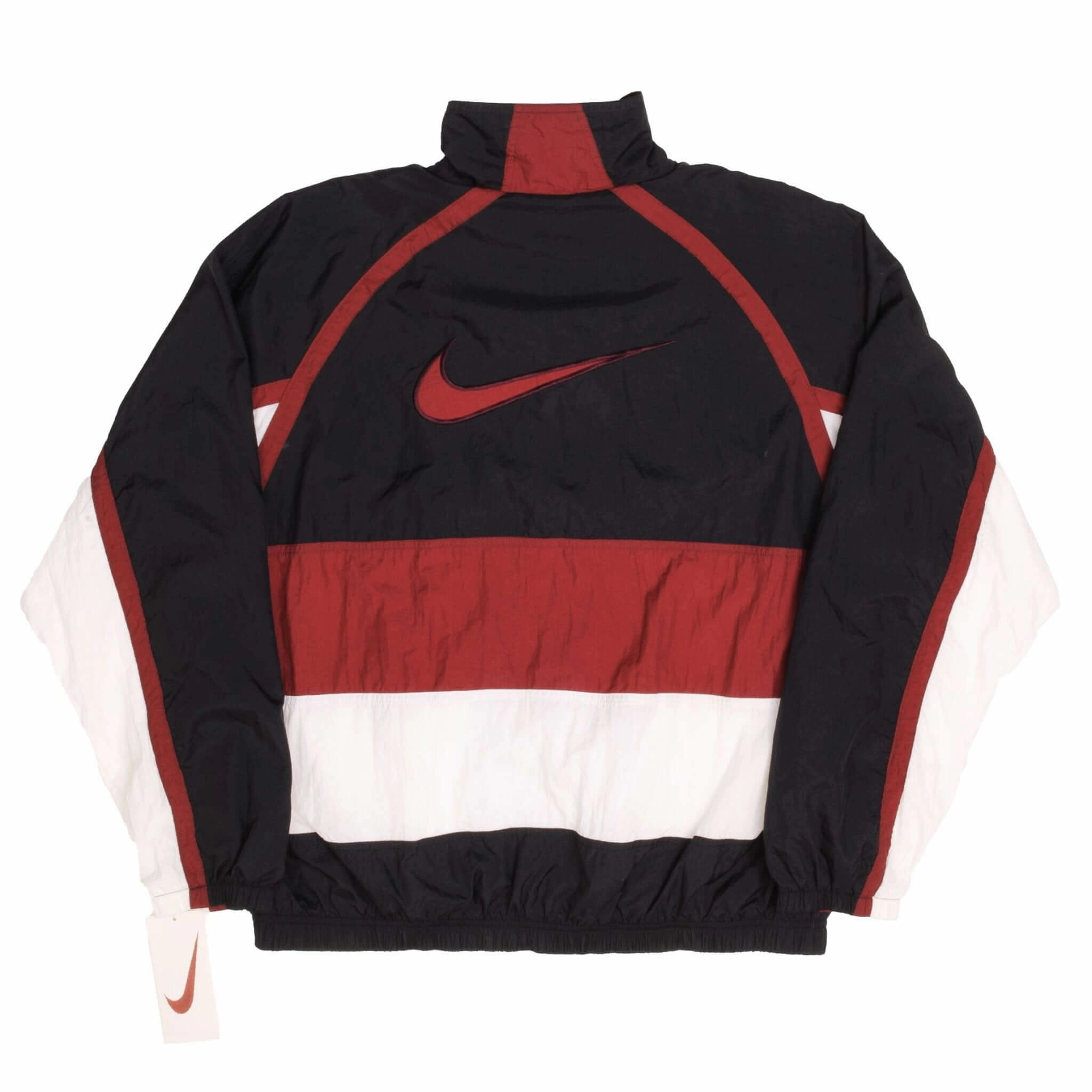 VINTAGE NIKE BIG SWOOSH WINDBREAKER JACKET 1990s SIZE XL DEADSTOCK