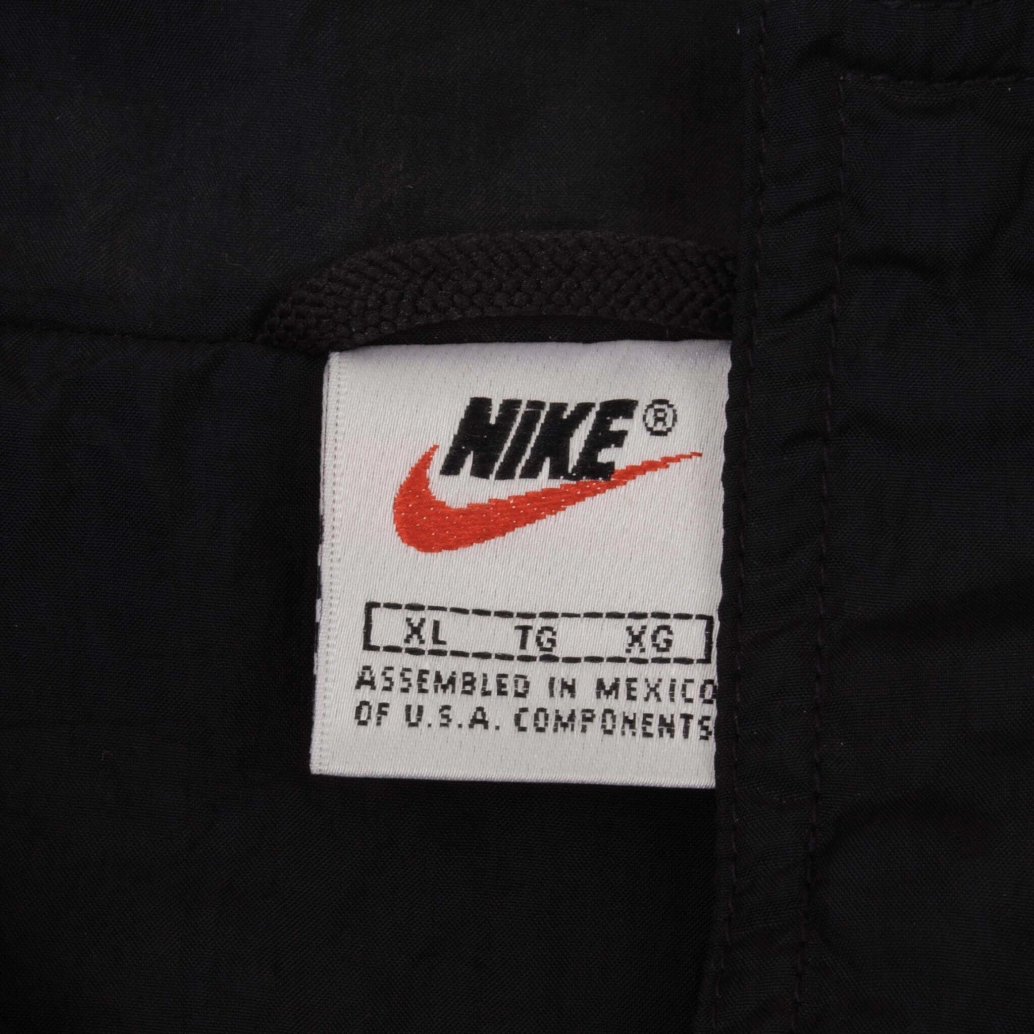 VINTAGE NIKE BIG SWOOSH WINDBREAKER JACKET 1990s SIZE XL DEADSTOCK