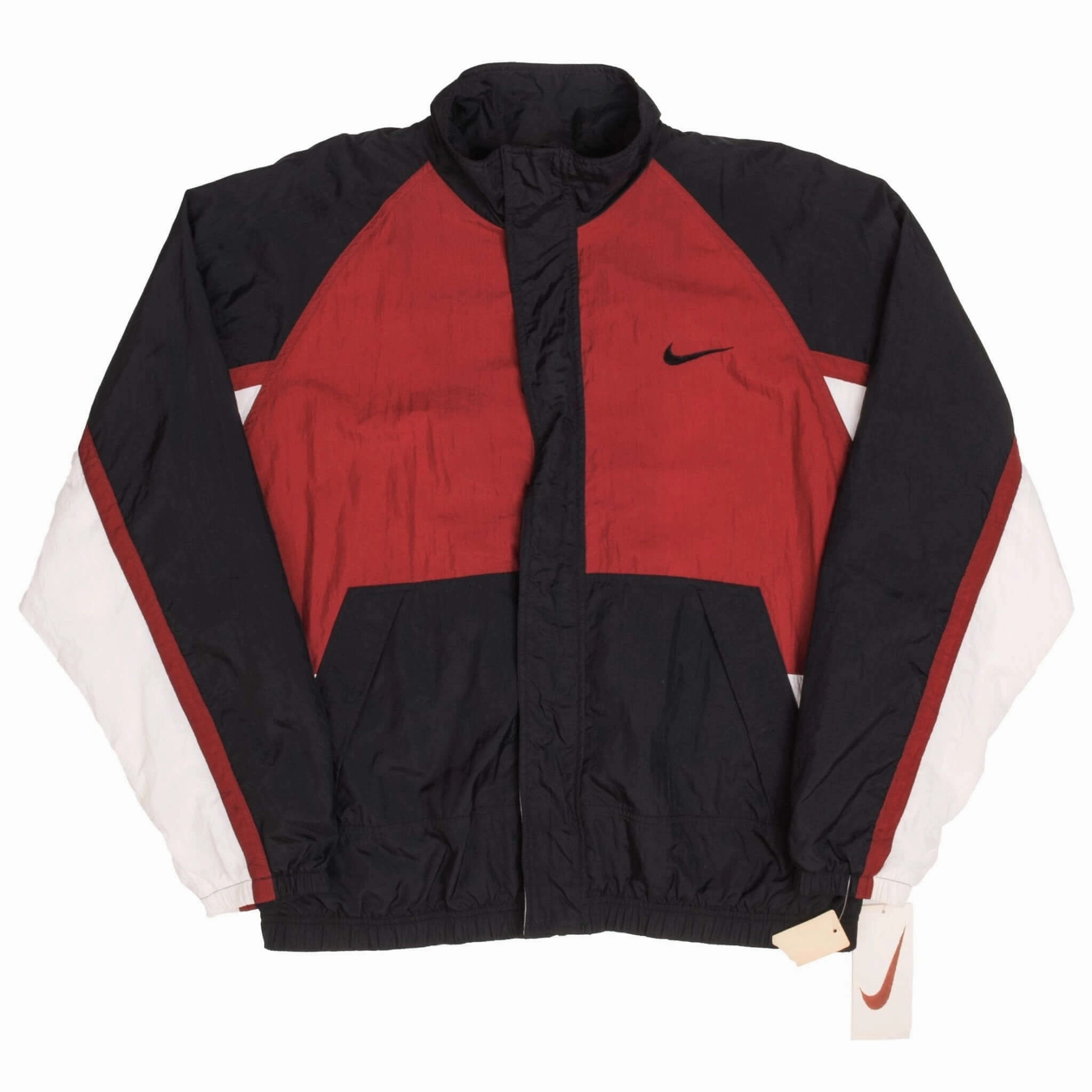 VINTAGE NIKE BIG SWOOSH WINDBREAKER JACKET 1990s SIZE XL DEADSTOCK