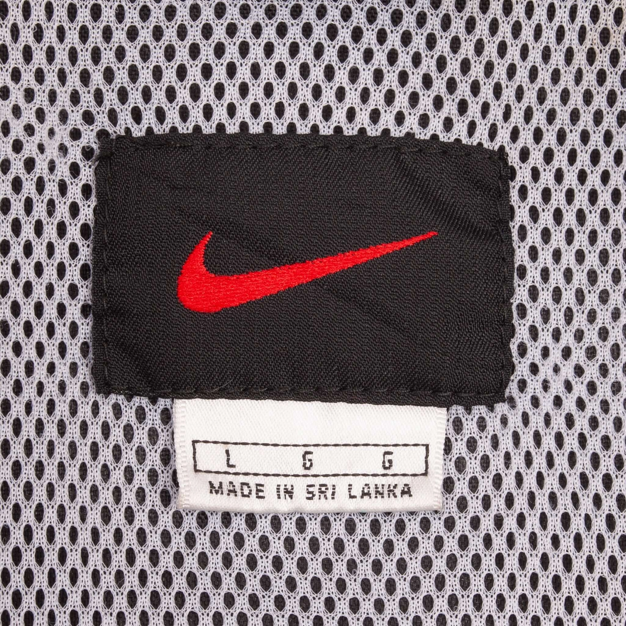 VINTAGE NIKE BLACK PULLOVER WINDBREAKER JACKET 1990S SIZE LARGE