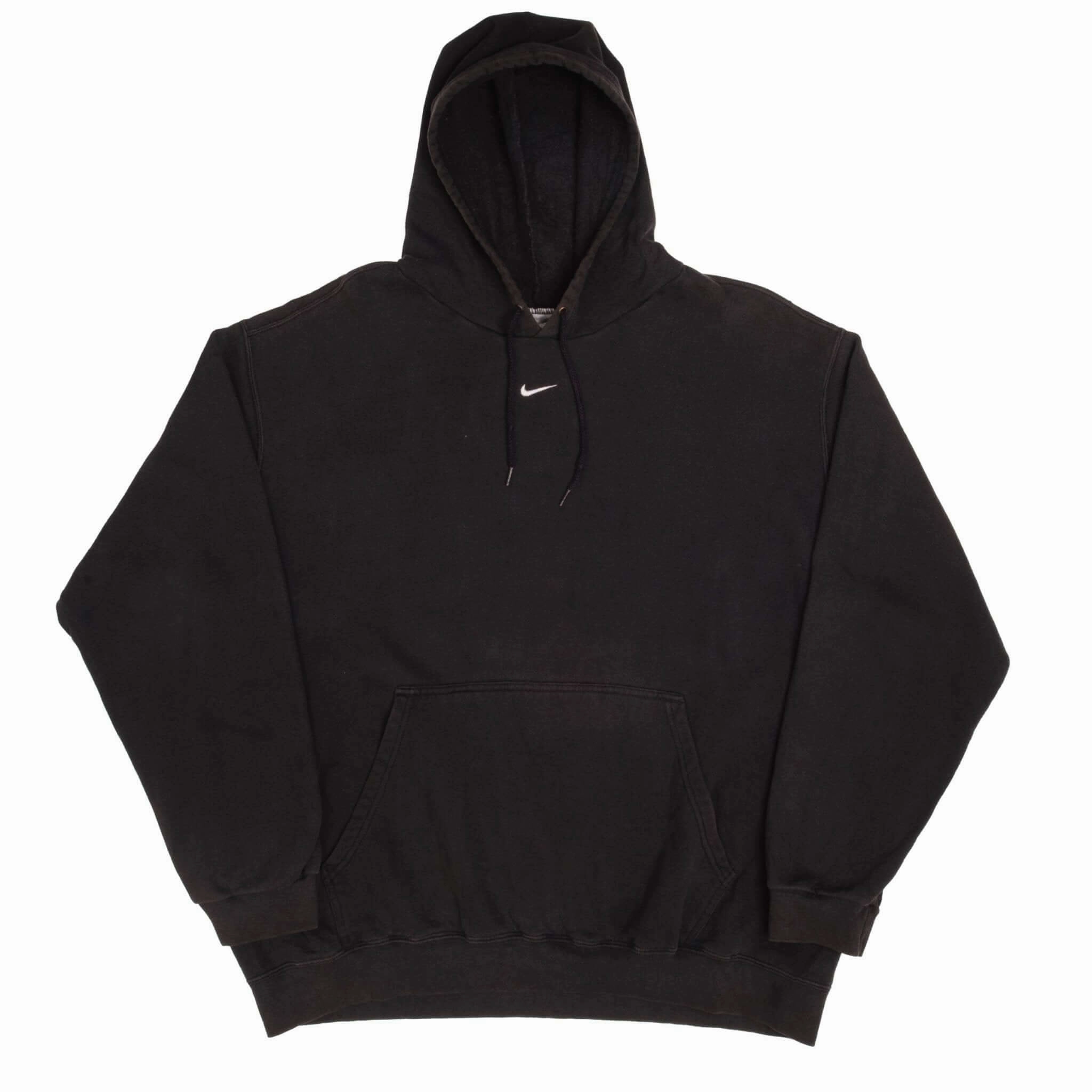 VINTAGE NIKE CENTER SWOOSH BLACK TRAVIS SCOTT HOODIE 2000S XL