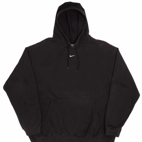 VINTAGE NIKE CENTER SWOOSH BLACK TRAVIS SCOTT HOODIE 2000S XL