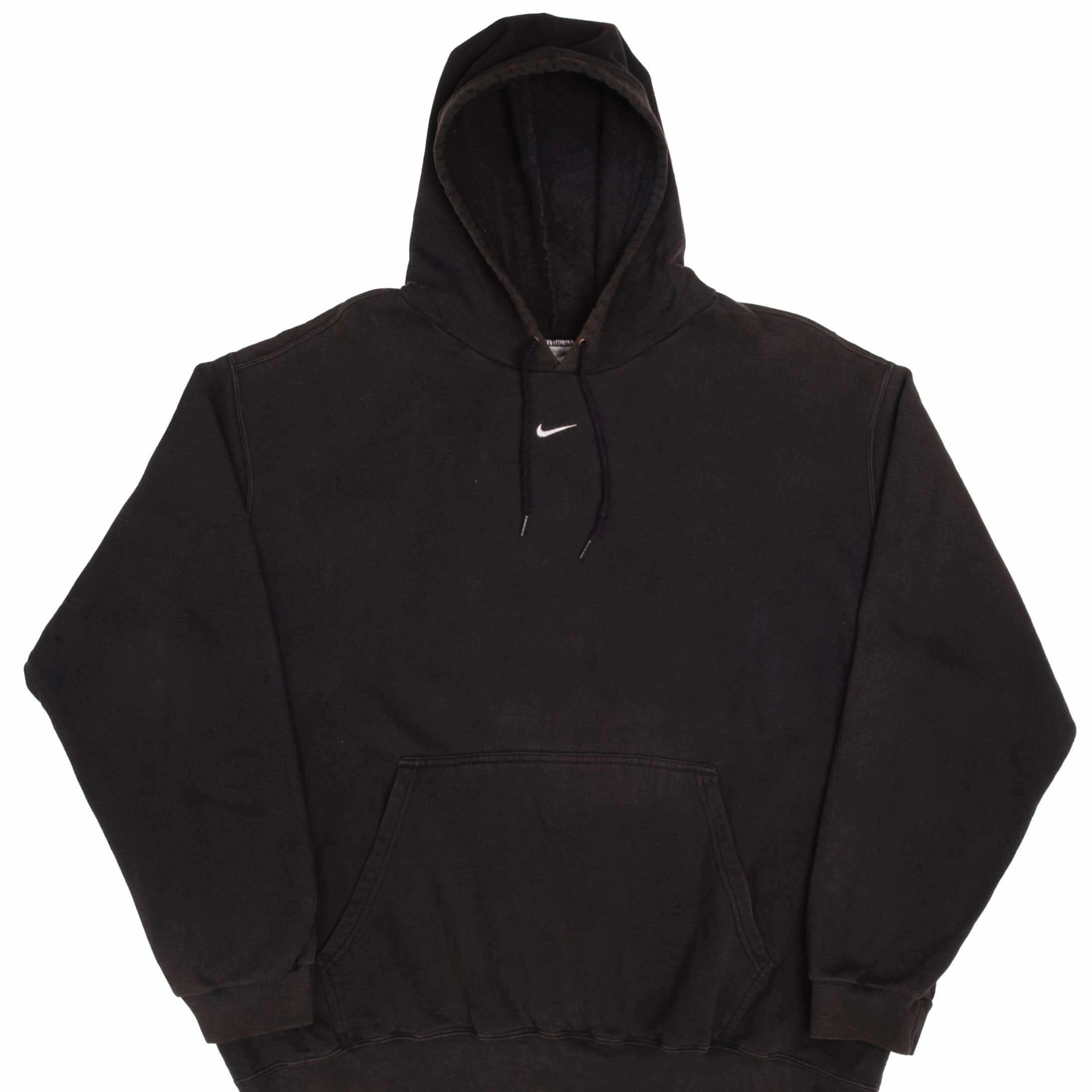 VINTAGE NIKE CENTER SWOOSH BLACK TRAVIS SCOTT HOODIE 2000S XL