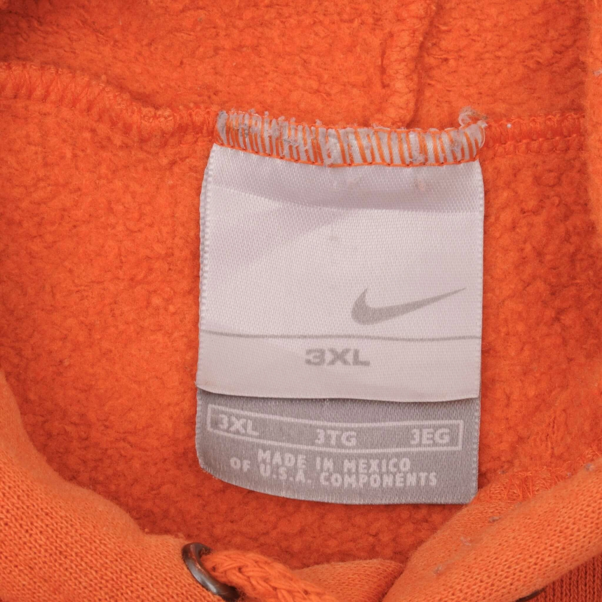 VINTAGE NIKE CENTER SWOOSH ORANGE TRAVIS SCOTT HOODIE 2000S 3XL