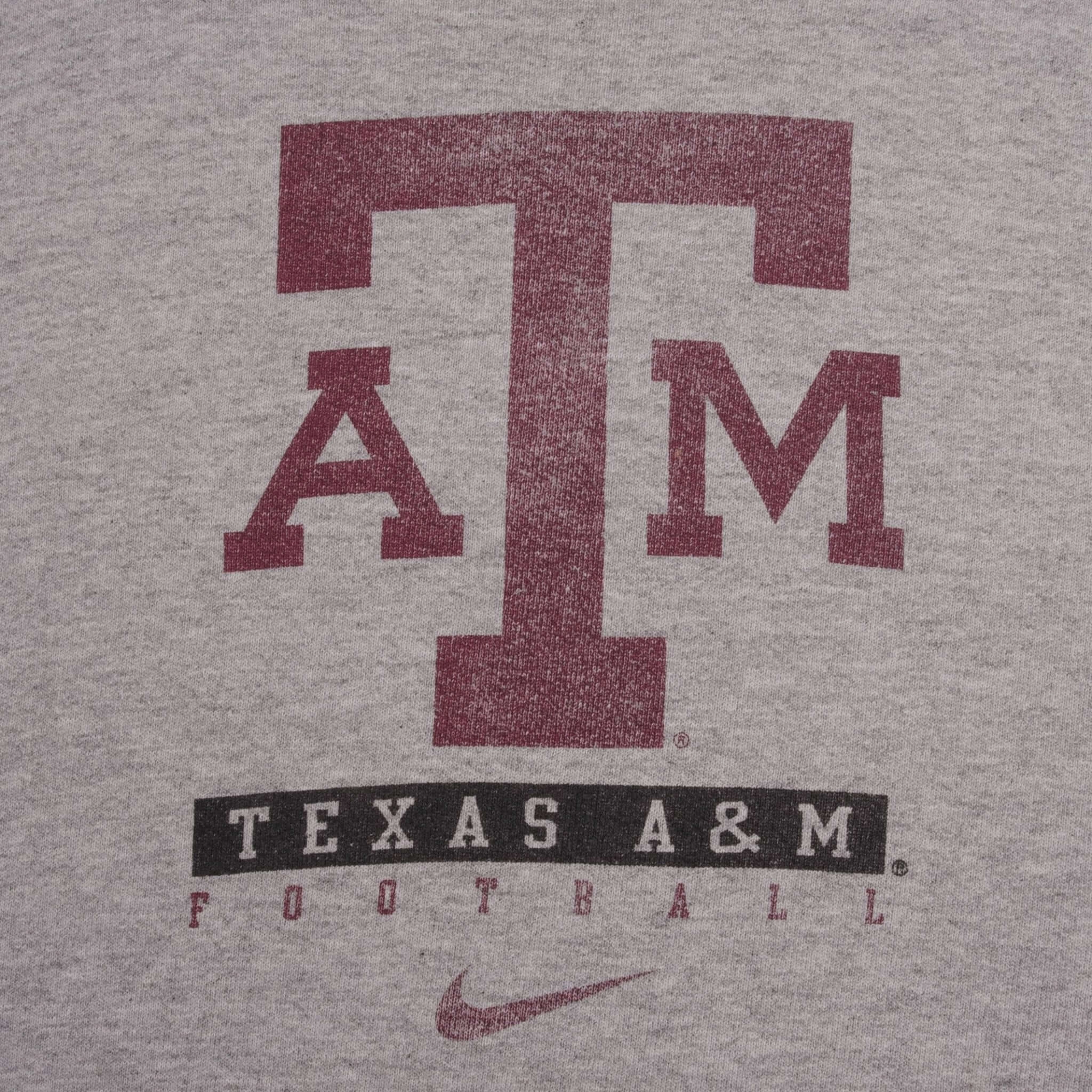 VINTAGE NIKE CENTER SWOOSH TEXAS A&M UNIVERSITY SWEATSHIRT XL 1990S MADE IN USA