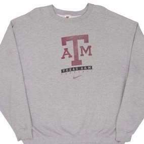 VINTAGE NIKE CENTER SWOOSH TEXAS A&M UNIVERSITY SWEATSHIRT XL 1990S MADE IN USA