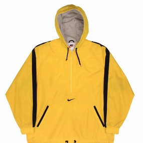 VINTAGE NIKE CENTER SWOOSH WINDBREAKER PULLOVER JACKET 1990S SIZE LARGE