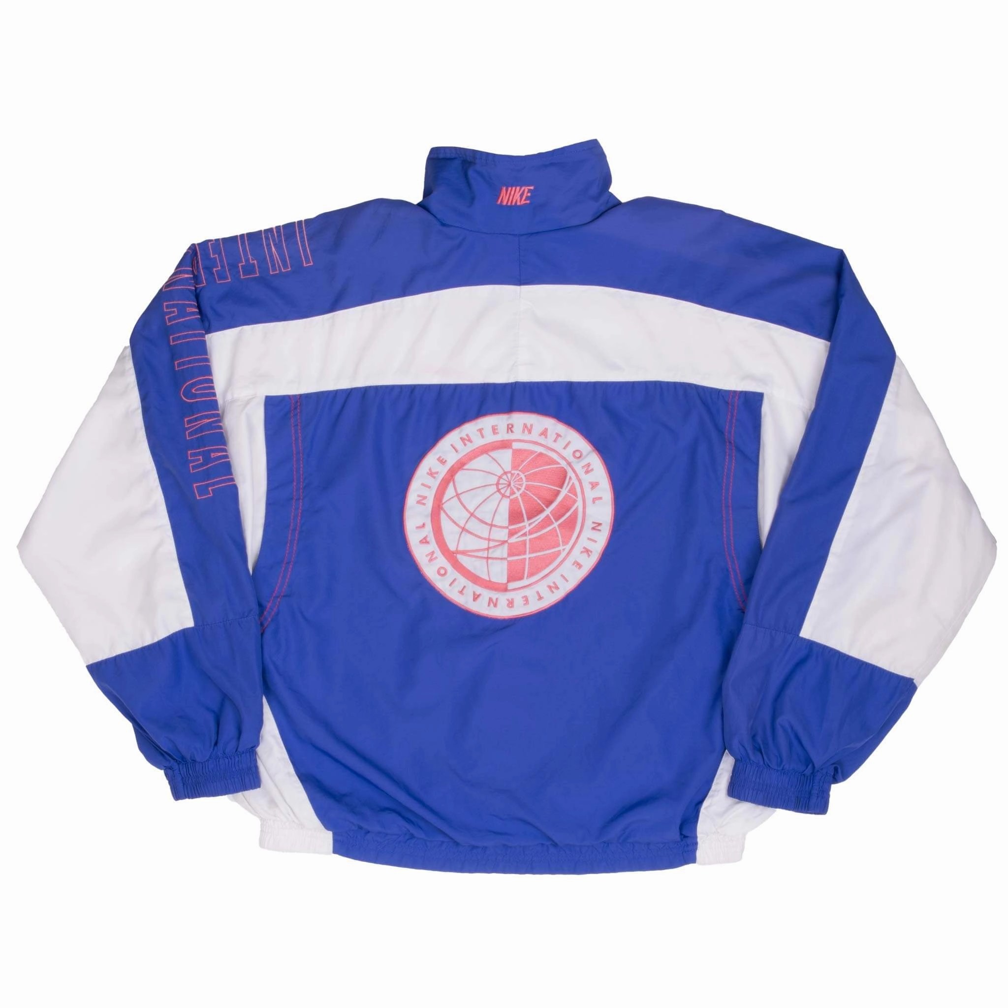 VINTAGE NIKE INTERNATIONAL PURPLE WINDBREAKER JACKET 1990S SIZE MEDIUM