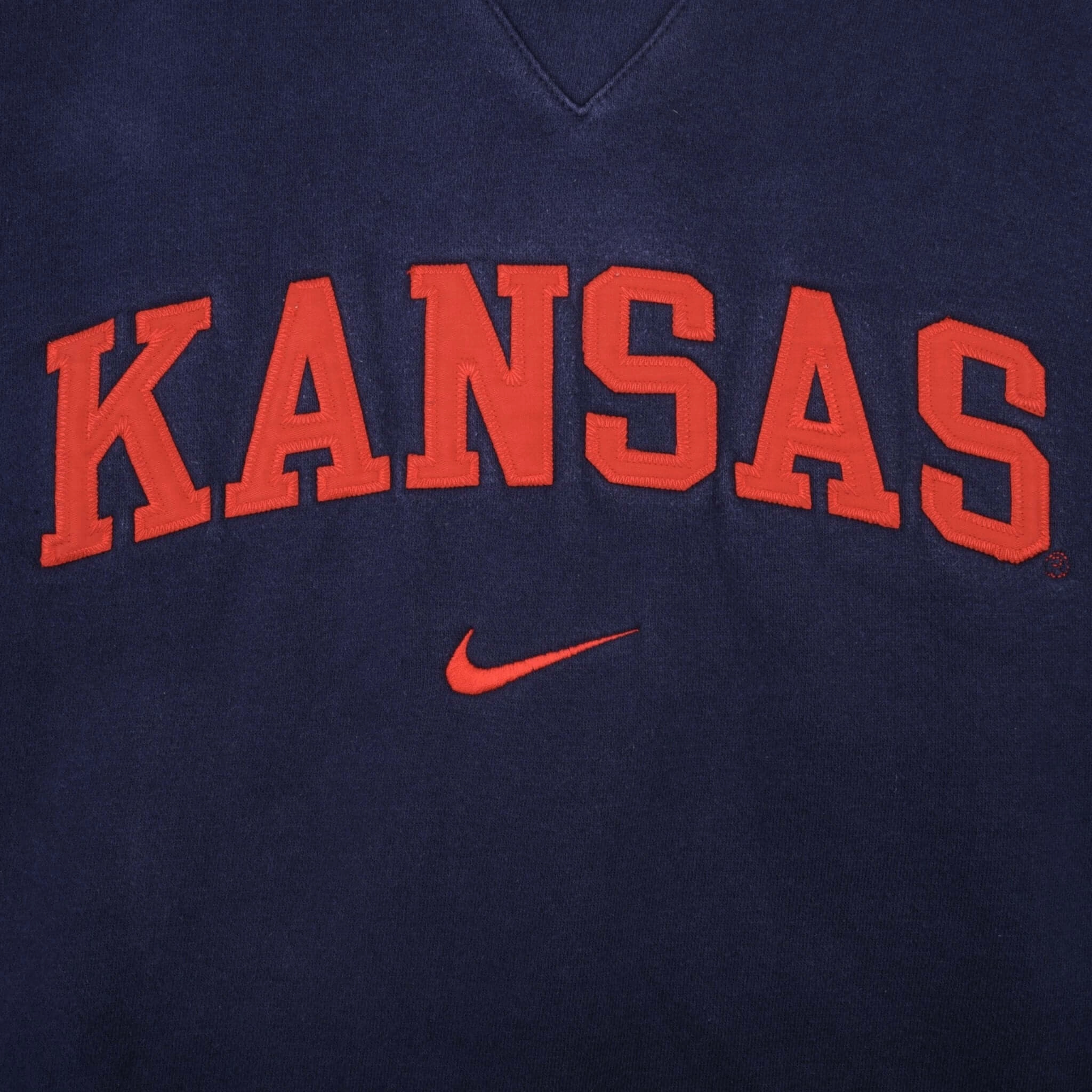VINTAGE NIKE KANSAS EMBROIDERED SWEATSHIRT 1990S SIZE XL