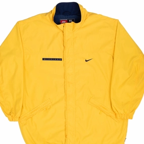 VINTAGE NIKE NCAA MICHIGAN UNIVERSITY YELLOW WINDBREAKER JACKET 1990S XL