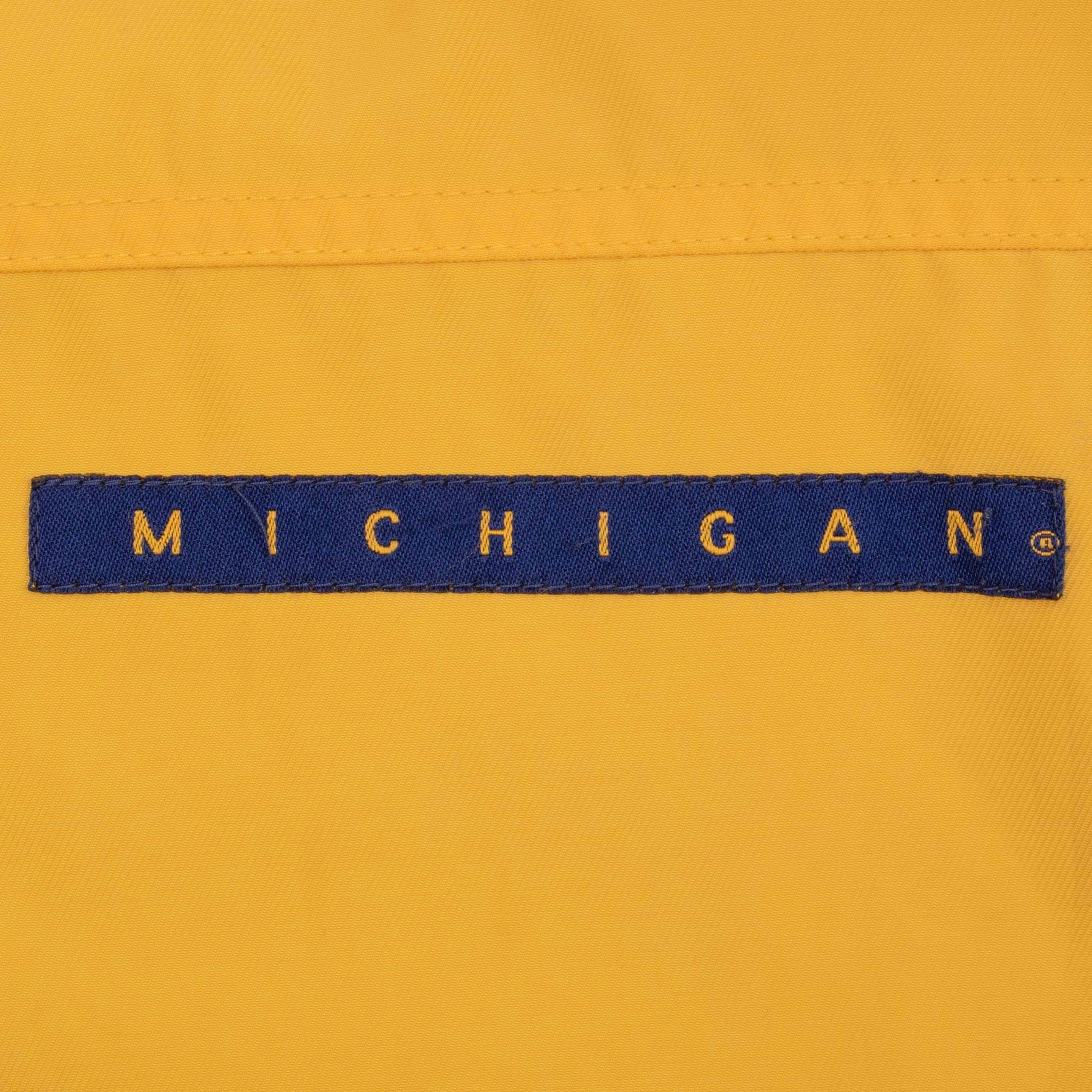VINTAGE NIKE NCAA MICHIGAN UNIVERSITY YELLOW WINDBREAKER JACKET 1990S XL