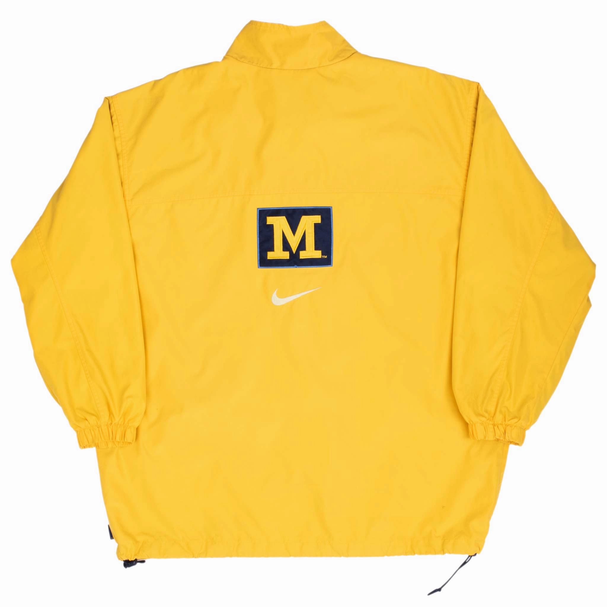 VINTAGE NIKE NCAA MICHIGAN UNIVERSITY YELLOW WINDBREAKER JACKET 1990S XL