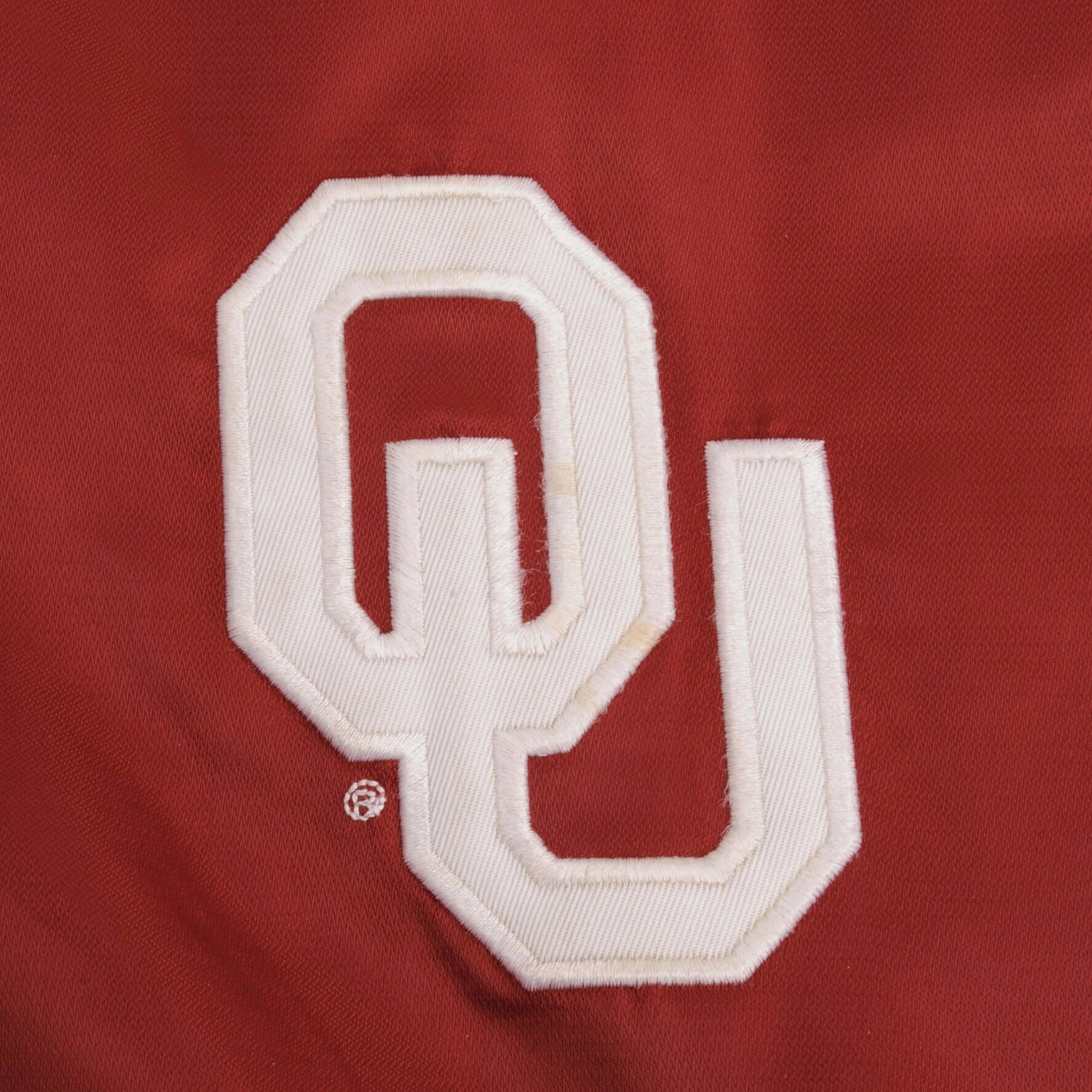 VINTAGE NIKE NCAA OKLAHOMA UNIVERSITY SATEEN VARSITY JACKET 2000S SIZE XL