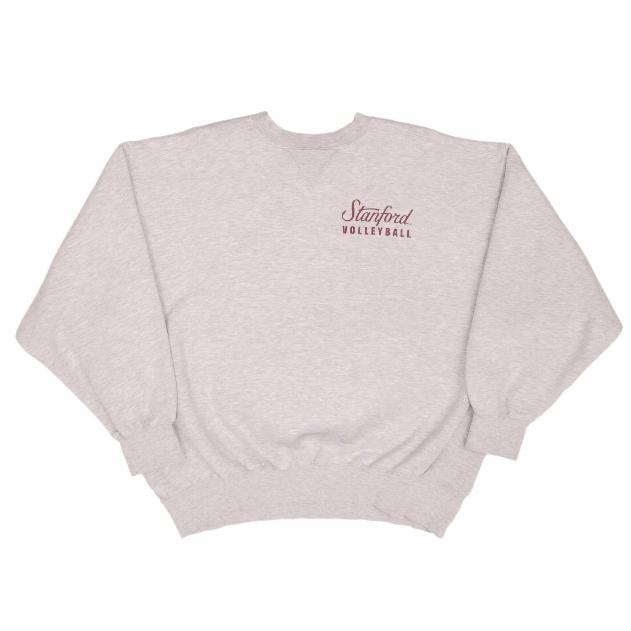 VINTAGE NIKE NCAA STANFORD UNIVERSITY VOLLEYBALL GREY SWEATSHIRT 1990S SZE LARGE