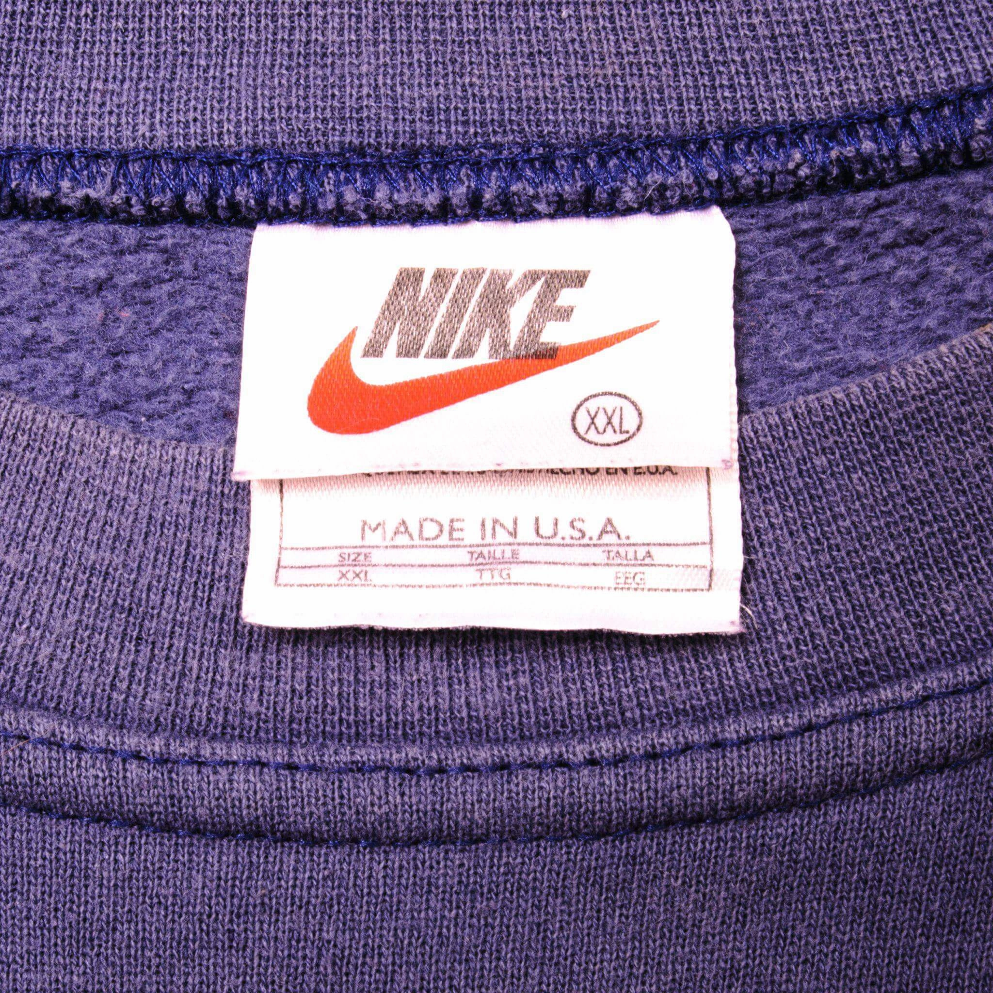 VINTAGE NIKE PURPLE SWEATSHIRT LATE 90s SIZE 2XL MADE IN USA