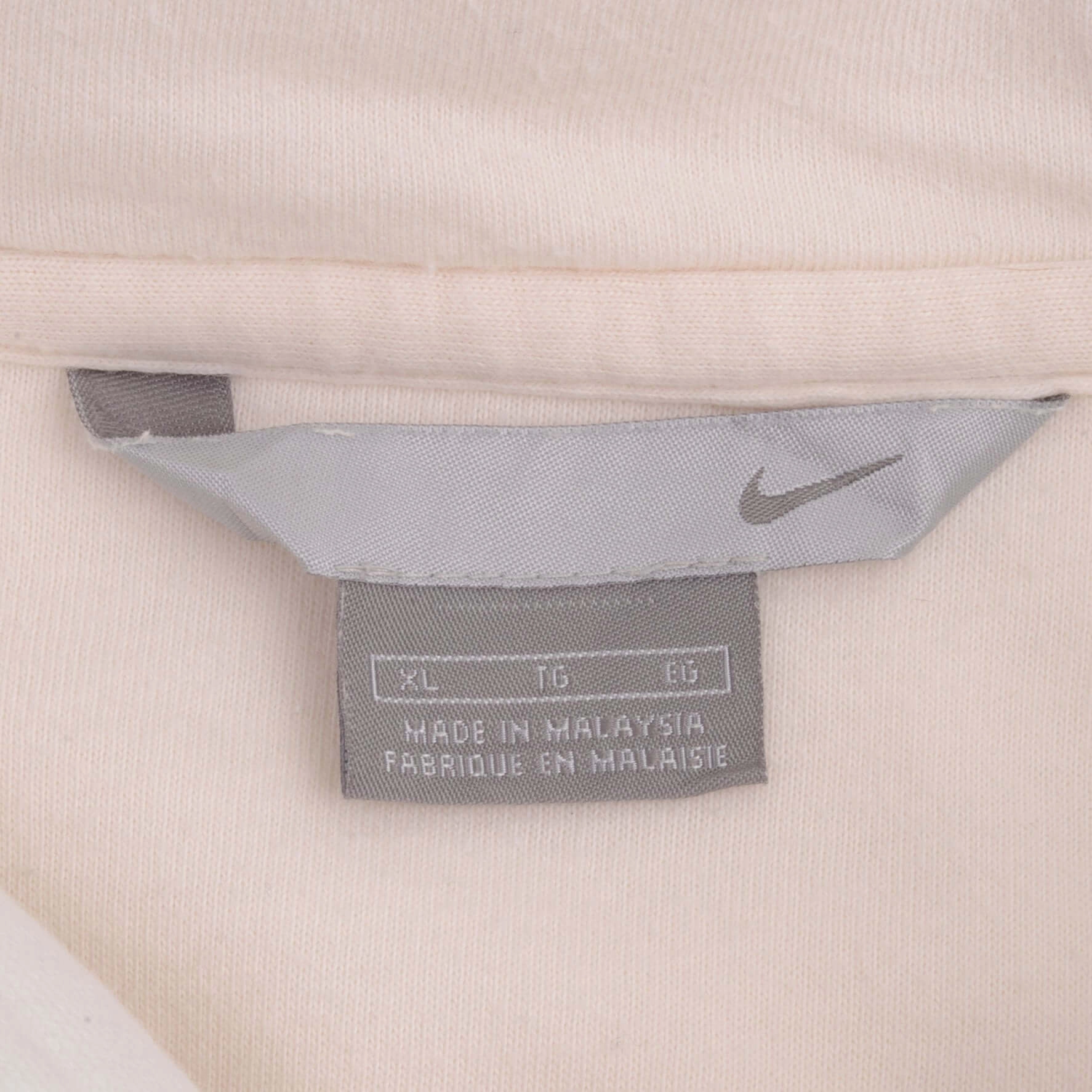 VINTAGE NIKE SPELLOUT CENTER SWOOSH WHITE HOODIE SWEATSHIRT 2000S SIZE XL