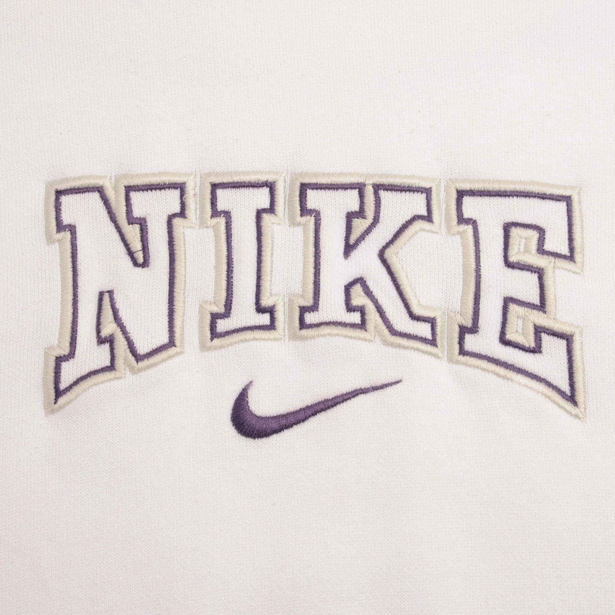 VINTAGE NIKE SPELLOUT CENTER SWOOSH WHITE HOODIE SWEATSHIRT 2000S SIZE XL