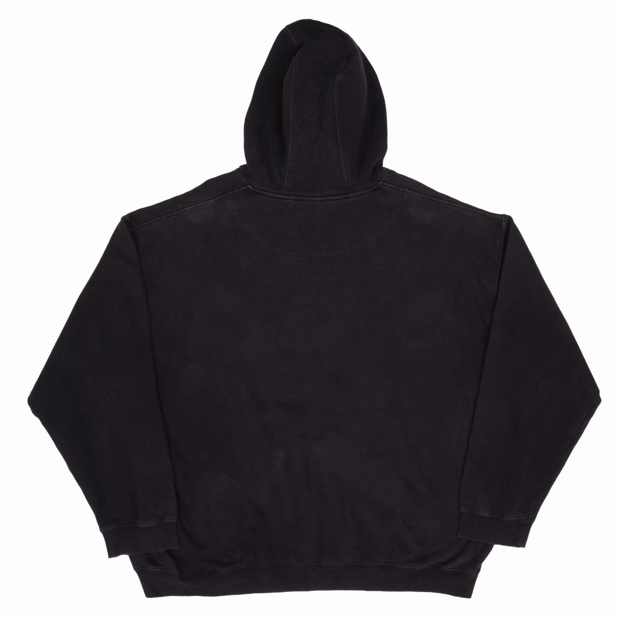 VINTAGE NIKE SPELLOUT SWOOSH BLACK HOODIE SWEATSHIRT 2000S SIZE 2XL