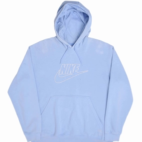 VINTAGE NIKE SPELLOUT SWOOSH BLUE HOODIE SWEATSHIRT 2000S SIZE XL