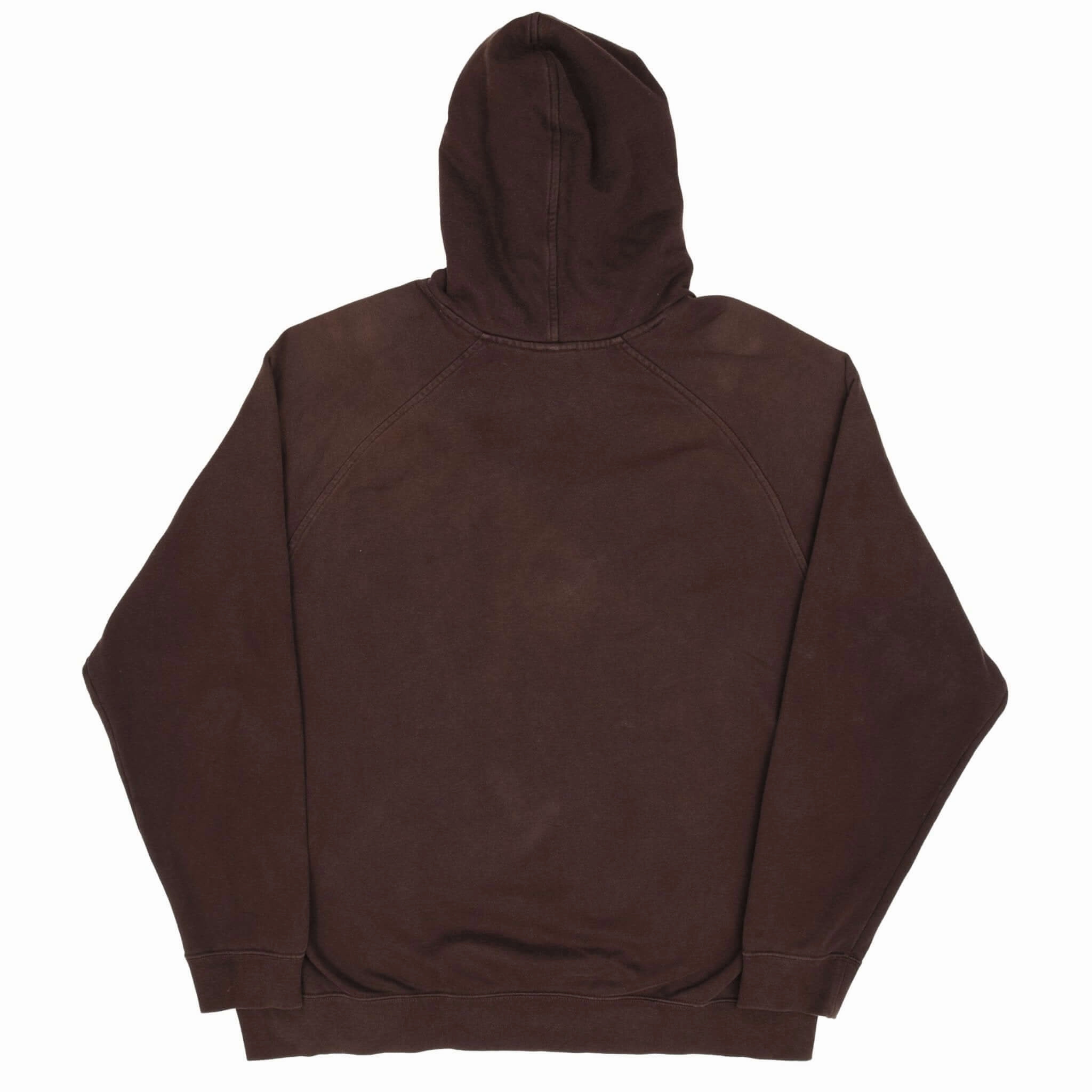 VINTAGE NIKE SPELLOUT SWOOSH BROWN HOODIE SWEATSHIRT LATE 2000S SIZE XL