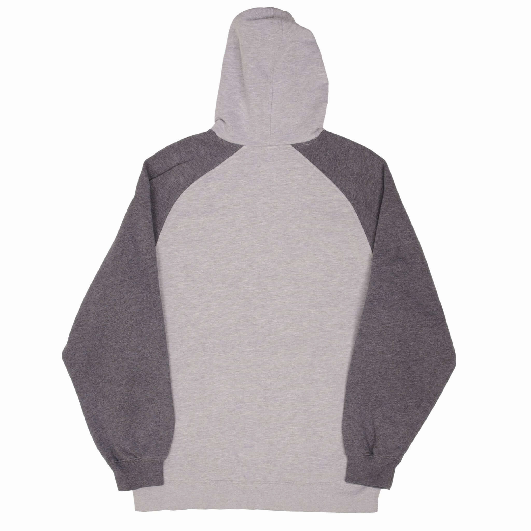 VINTAGE NIKE SPELLOUT SWOOSH GRAY HOODIE SWEATSHIRT 2000S SIZE LARGE