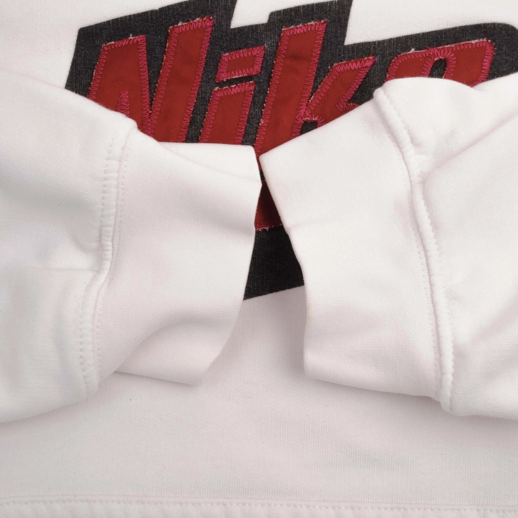 VINTAGE NIKE SPELLOUT SWOOSH WHITE HOODIE SWEATSHIRT 2000S SIZE XL