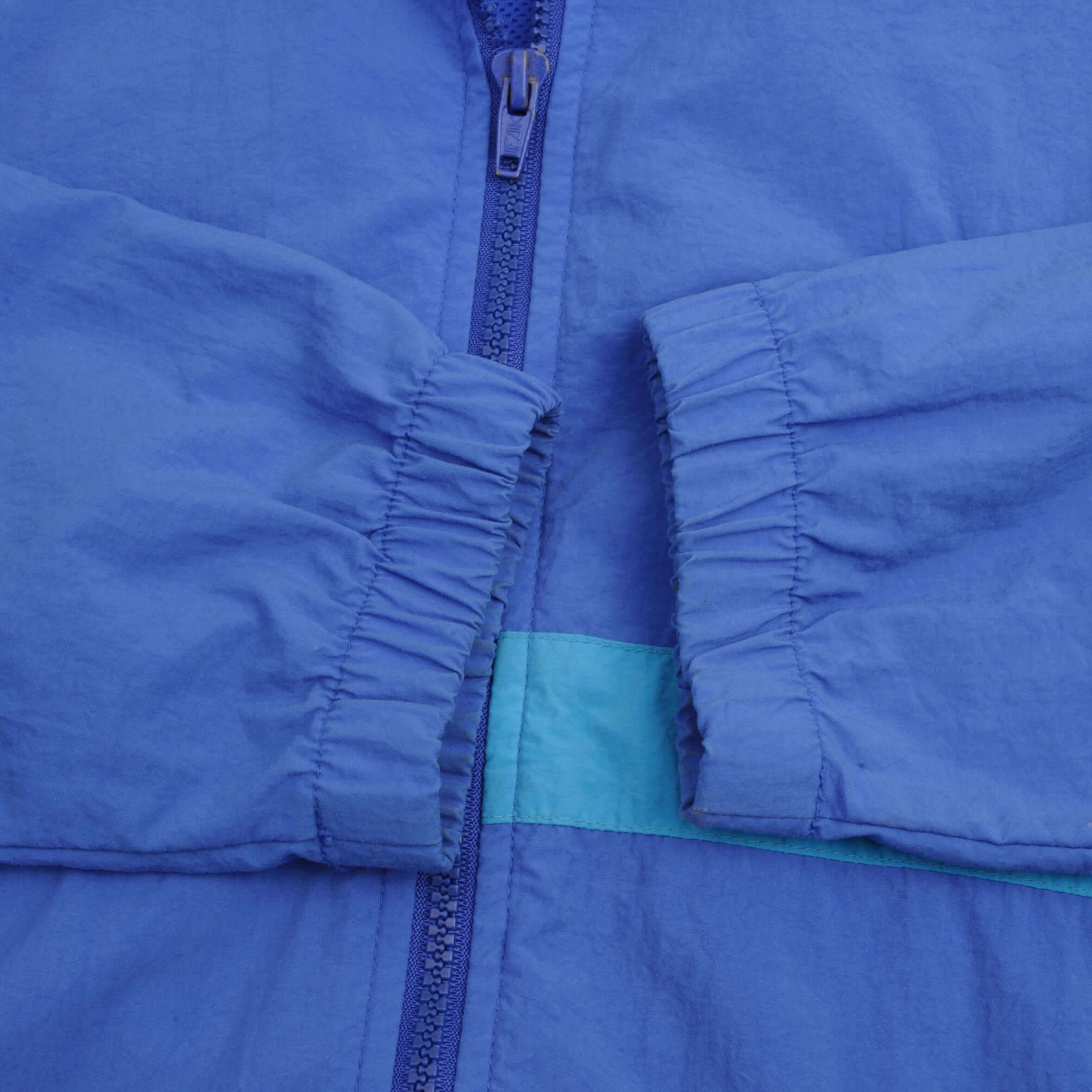 VINTAGE NIKE SWOOSH BLUE WINDBREAKER JACKET 1980S SIZE MEDIUM