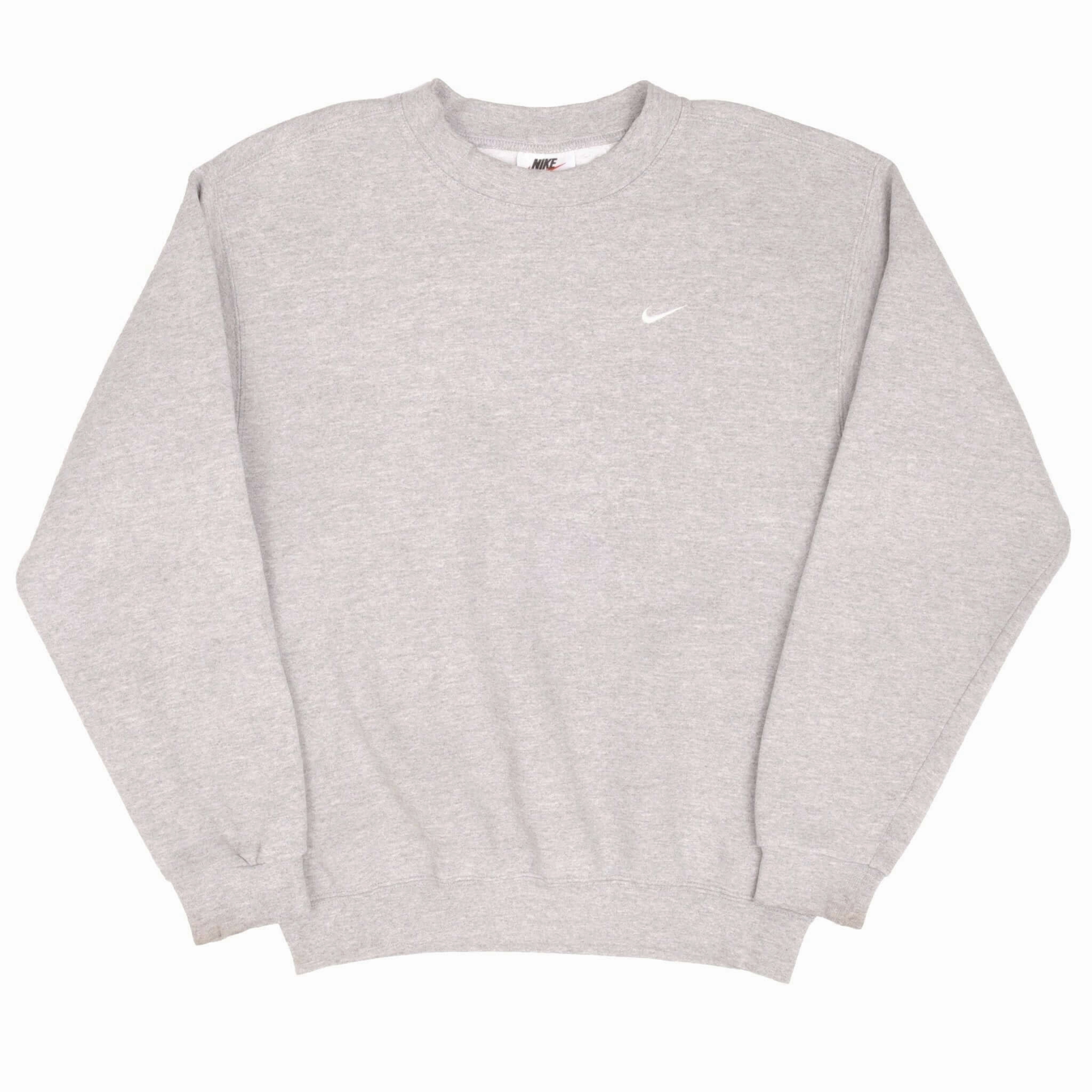 VINTAGE NIKE SWOOSH GREY SWEATSHIRT 1990S SIZE SMALL MADE IN USA