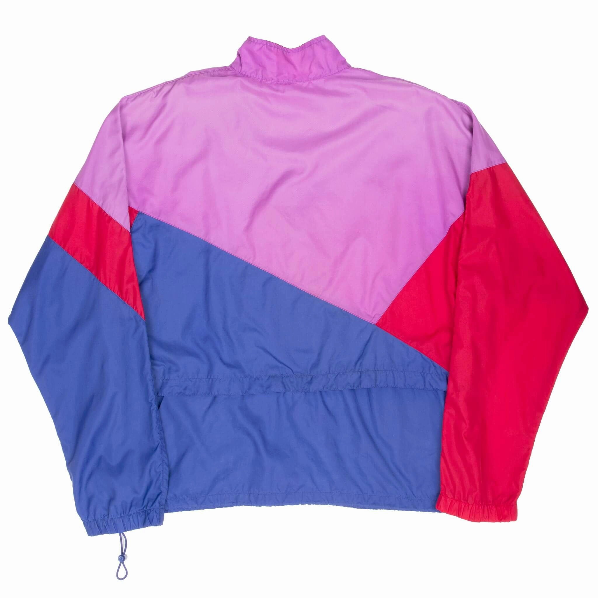 VINTAGE NIKE SWOOSH NEON WINDBREAKER JACKET LATE 1980S LARGE