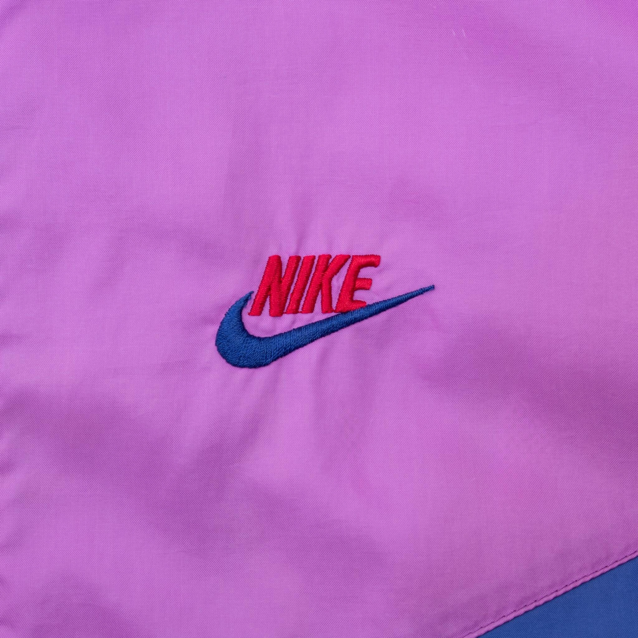 VINTAGE NIKE SWOOSH NEON WINDBREAKER JACKET LATE 1980S LARGE