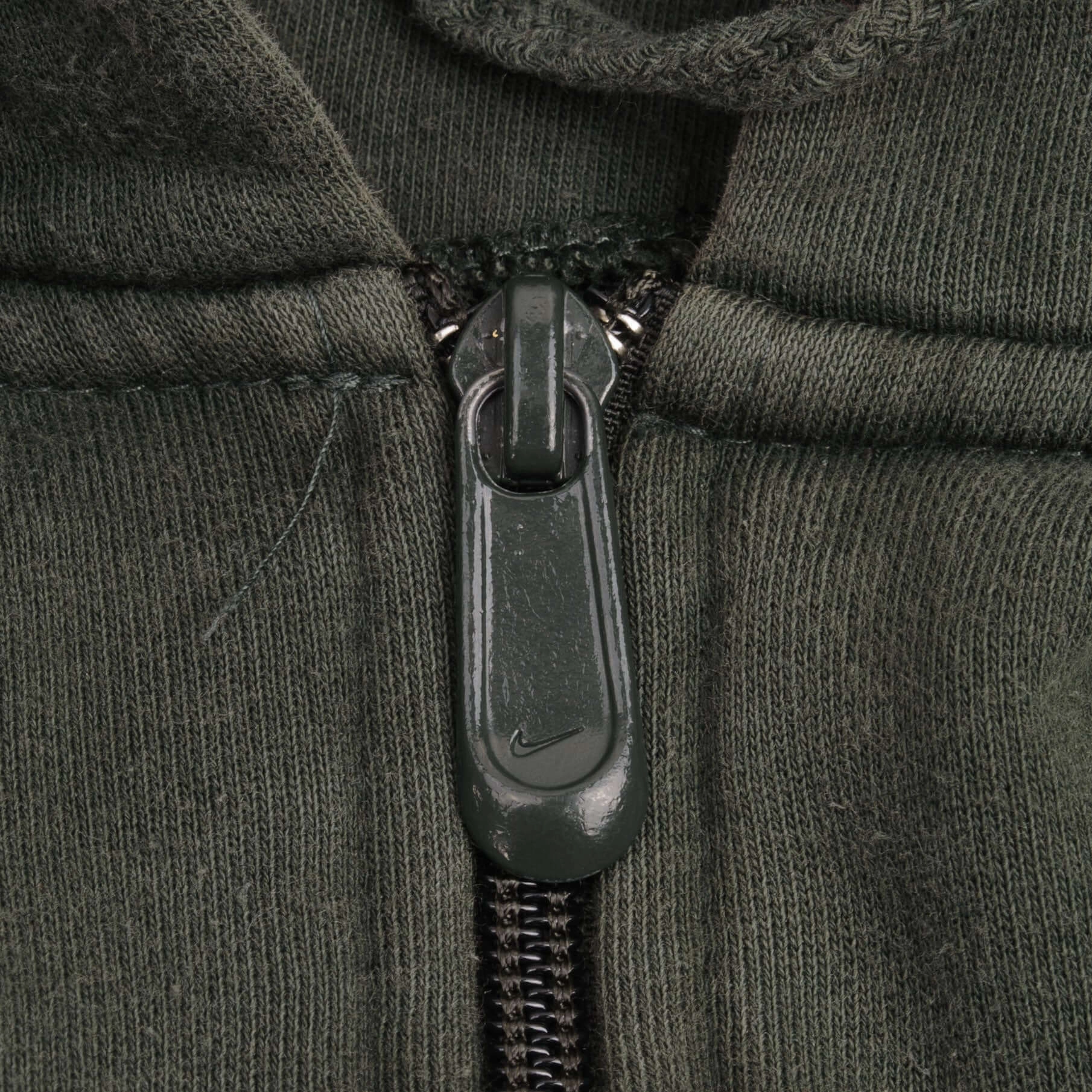 VINTAGE NIKE SWOOSH SPELLOUT GREEN QUARTER ZIP HOODIE SWEATSHIRT 2000S 2XL