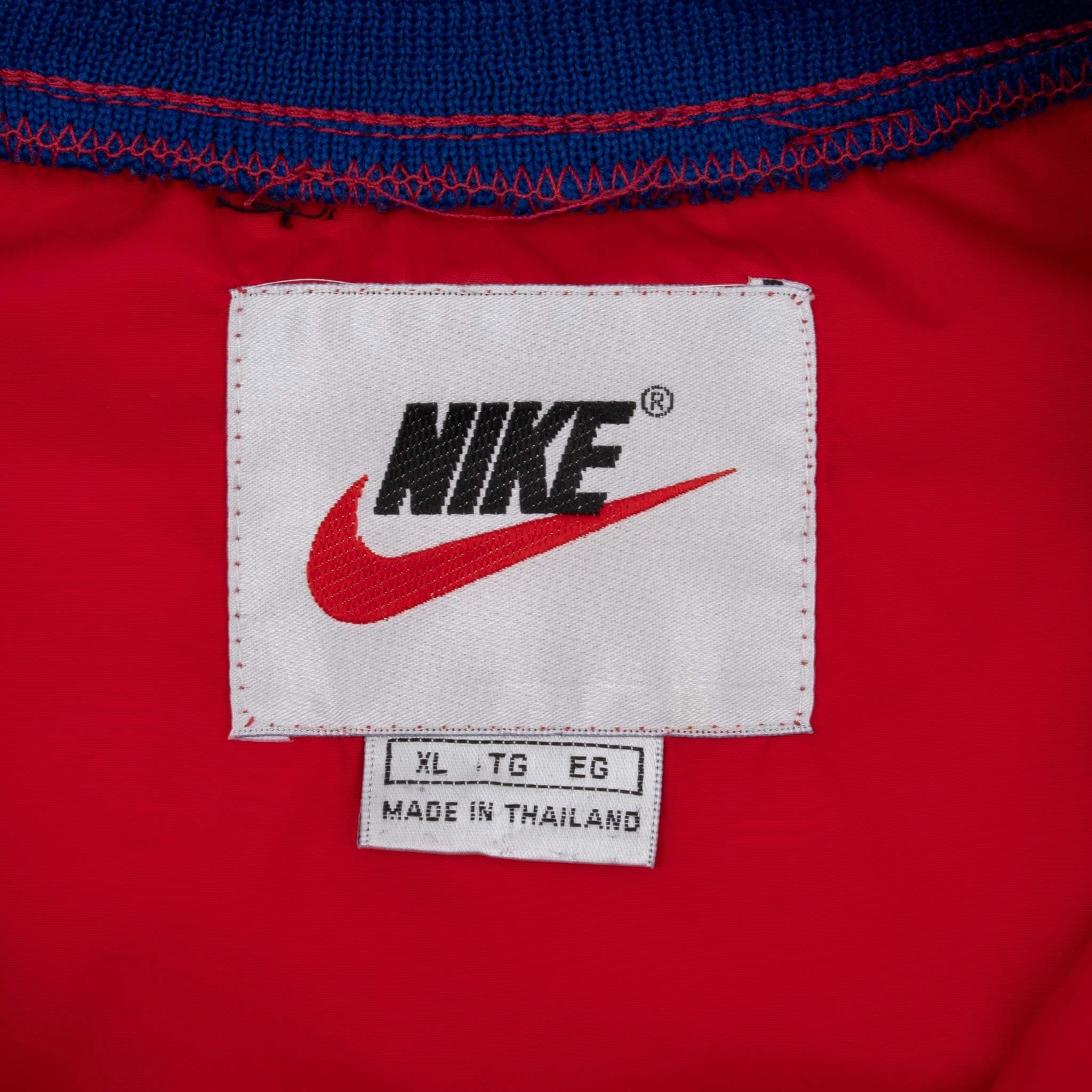 VINTAGE NIKE TEAM USA RED PULLOVER WINDBREAKER JACKET 1990S SIZE XL