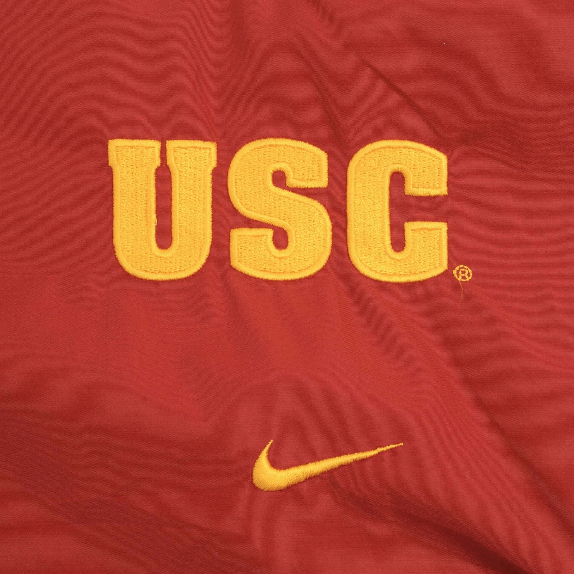 VINTAGE NIKE USC TROJAN WINDBREAKER PULLOVER JACKET 1990S SIZE MEDIUM