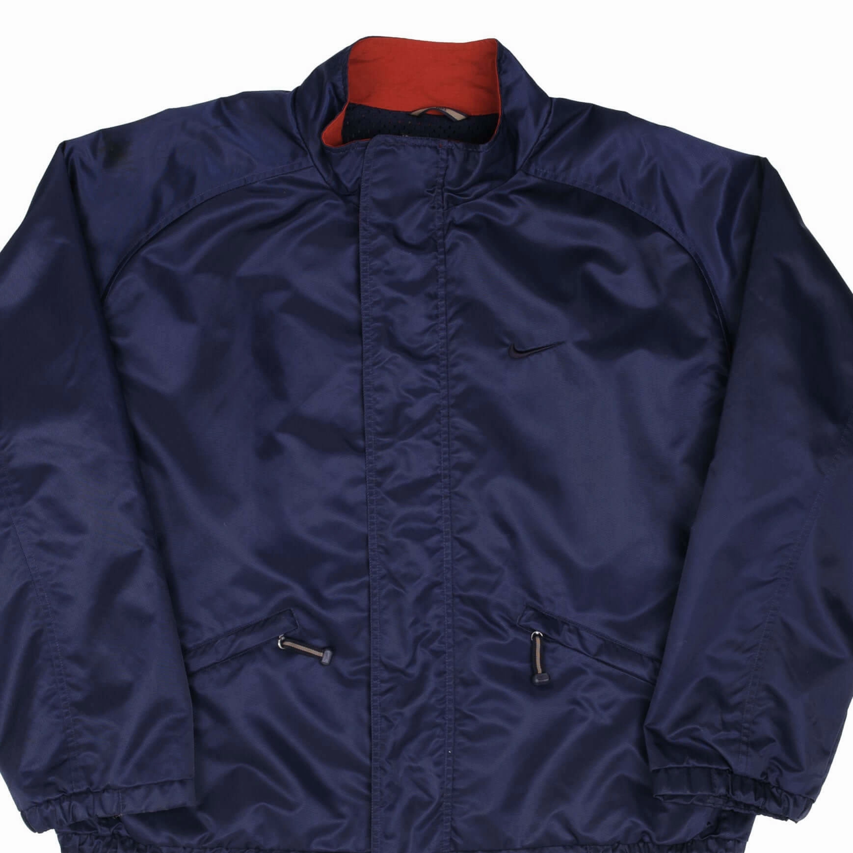 VINTAGE NIKE WINDBREAKER NAVY BLUE JACKET 1990S SIZE LARGE