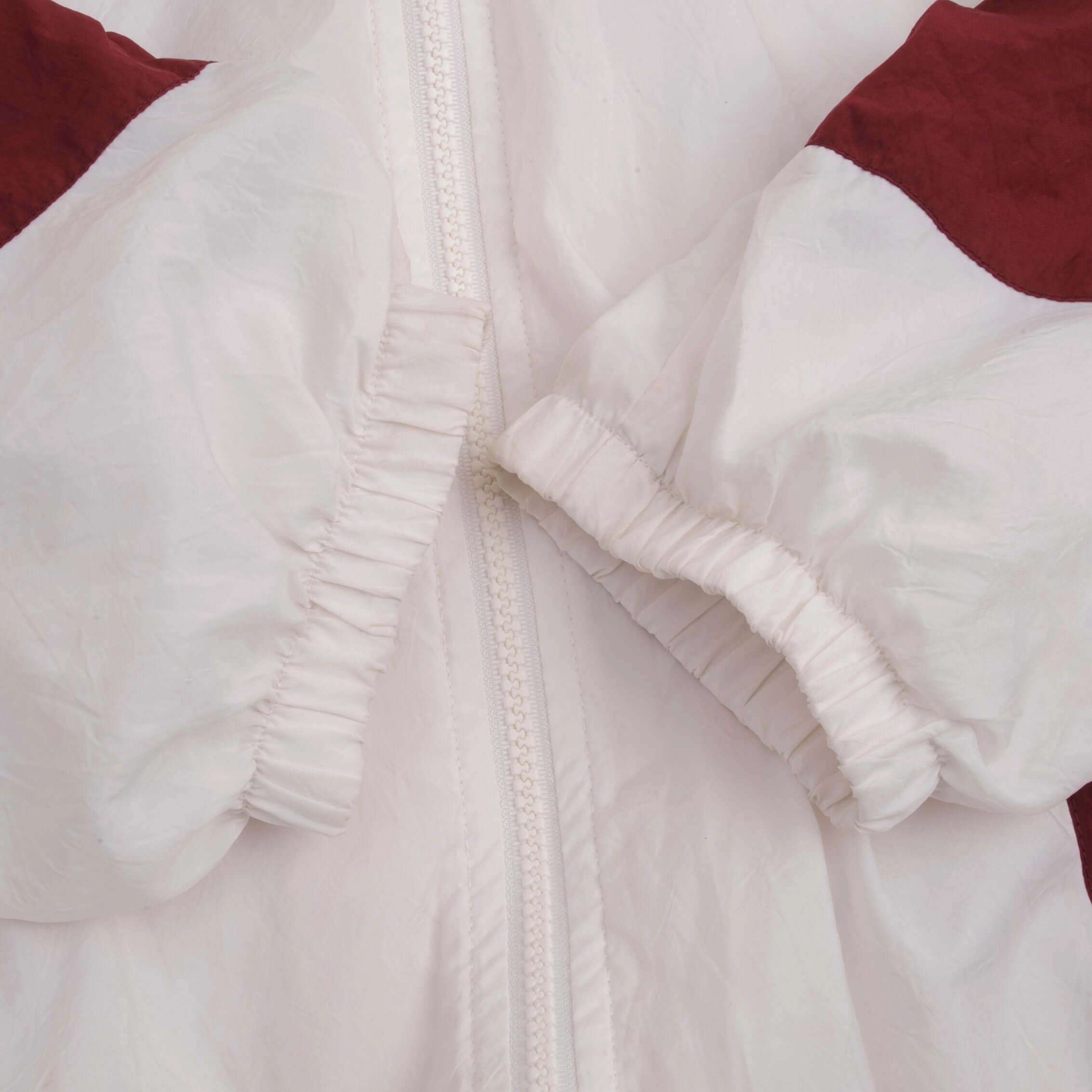 VINTAGE NIKE WINDBREAKER WHITE & RED JACKET SIZE XL 1990S